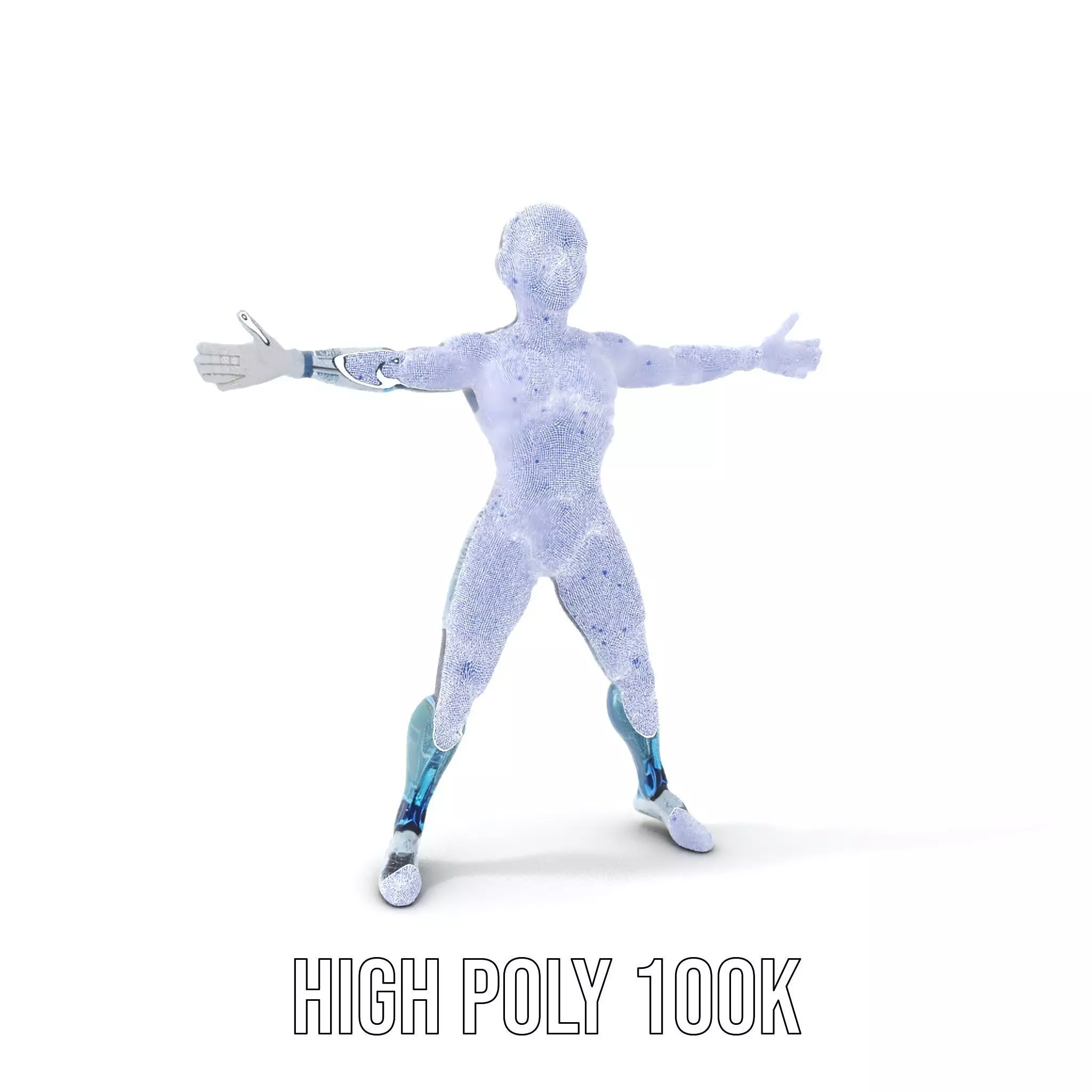Futuristic Android model pack Low-poly 3D model_4