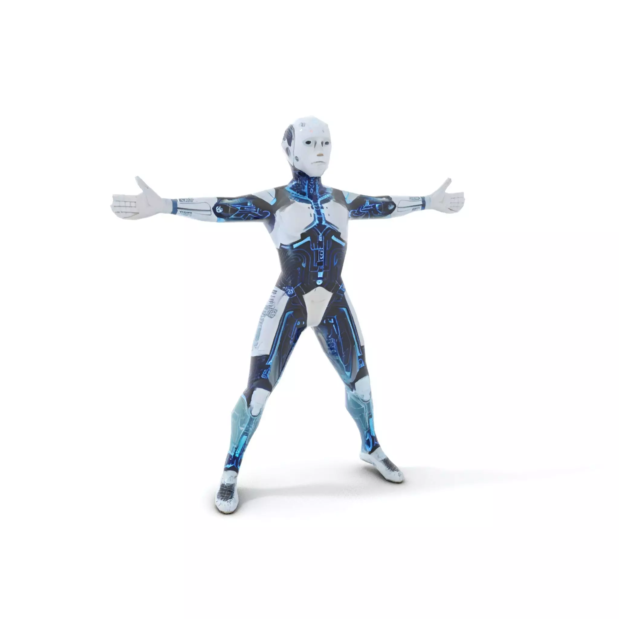 Futuristic Android model pack Low-poly 3D model_14
