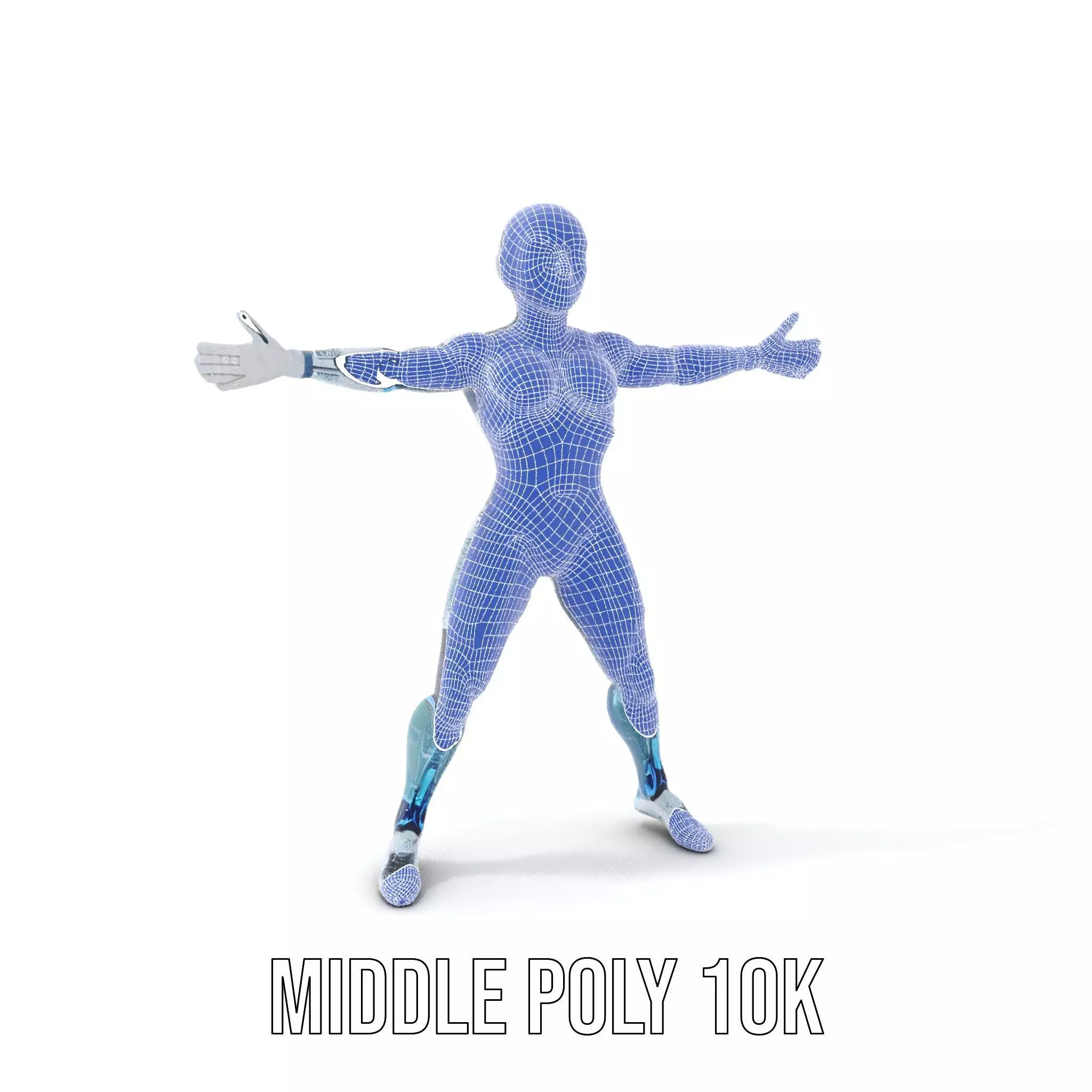 Futuristic Android model pack Low-poly 3D model_10