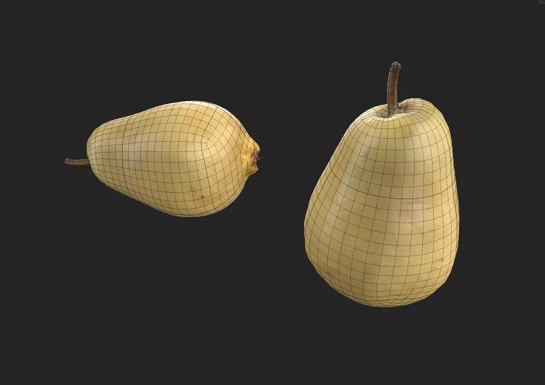 Pear M05 Low-poly 3D model_6