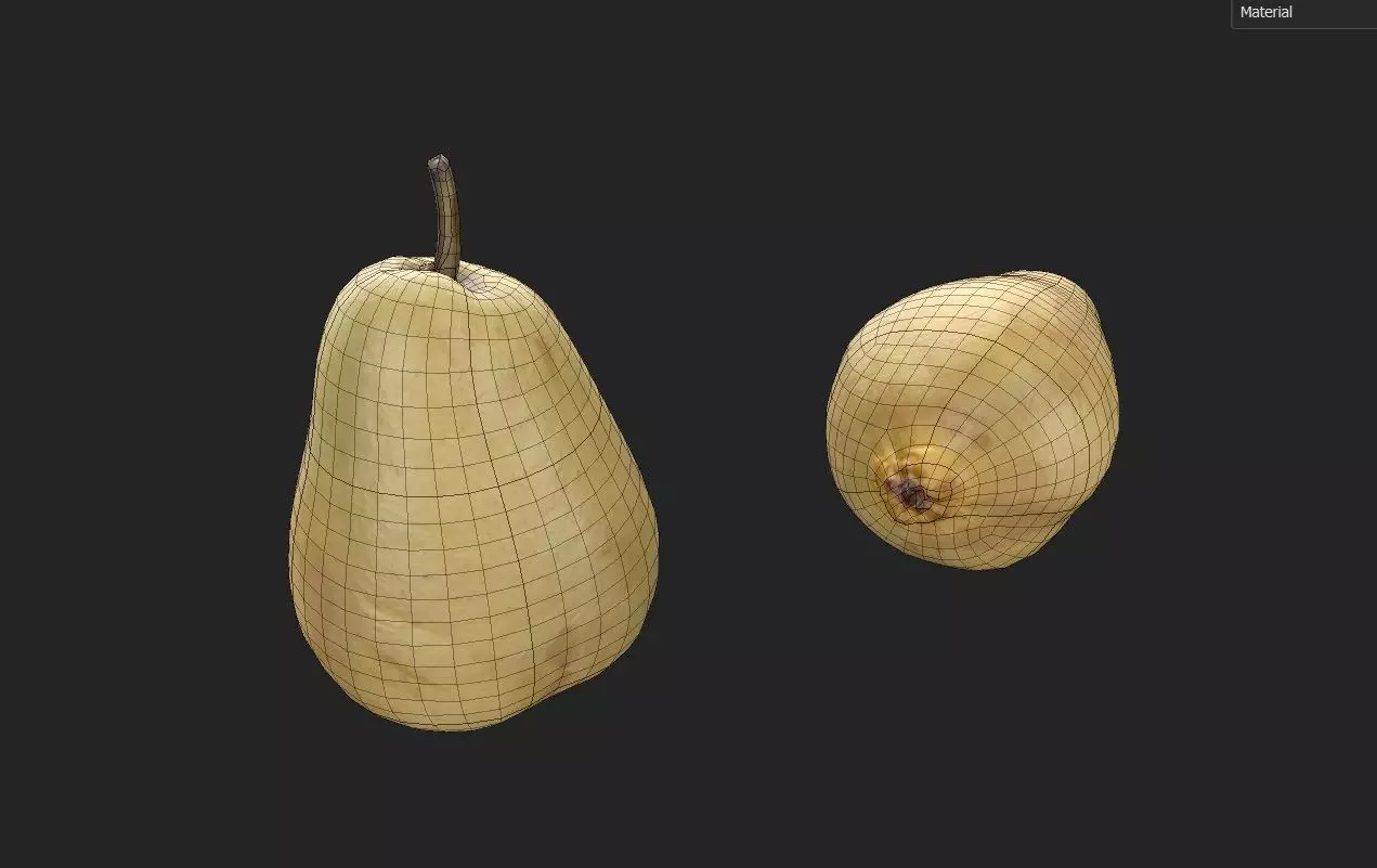 Pear M05 Low-poly 3D model_1