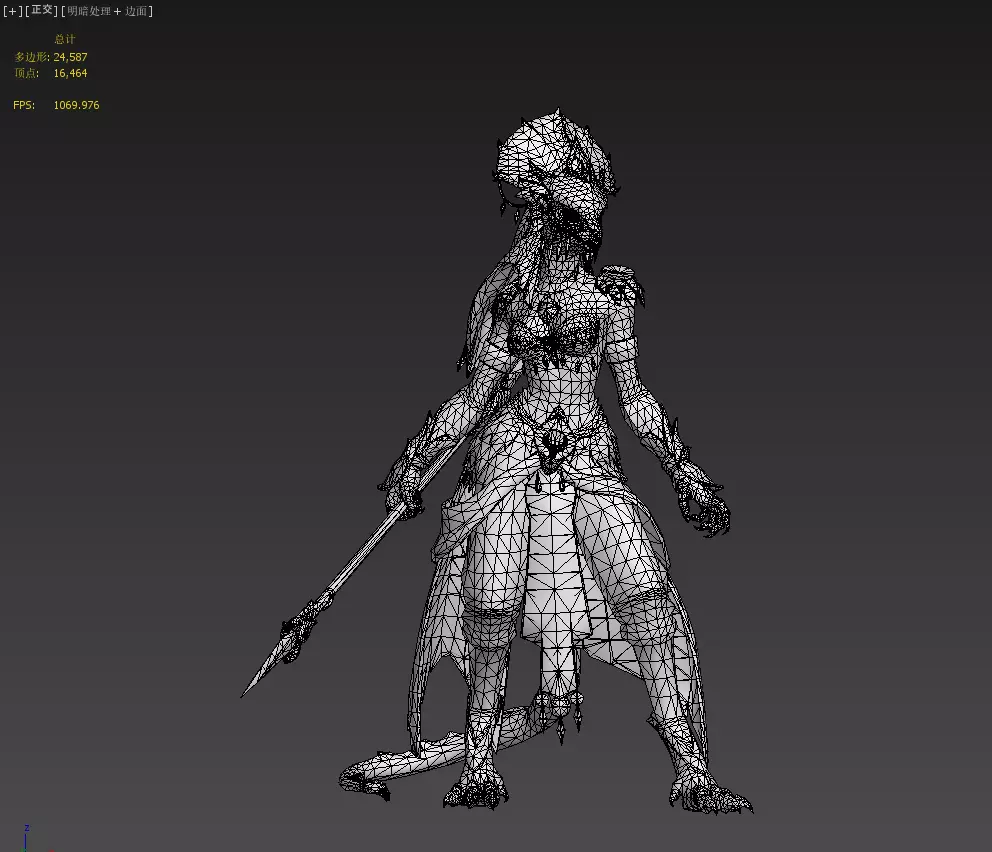 Lizard Woman Low-poly 3D model_25