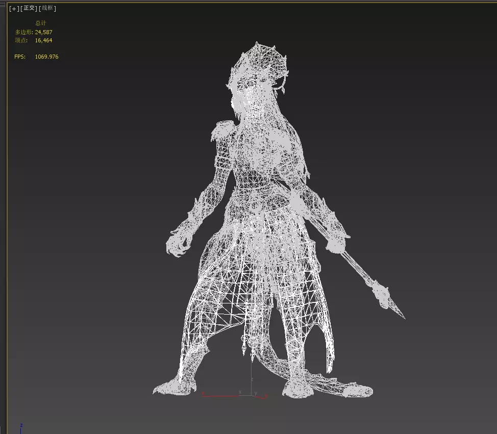 Lizard Woman Low-poly 3D model_22