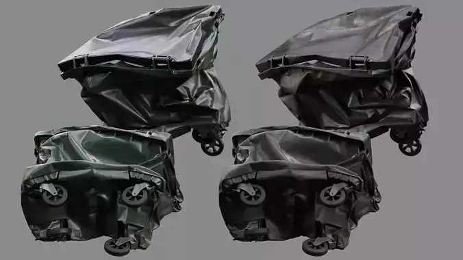 Crushed Trash Container 07