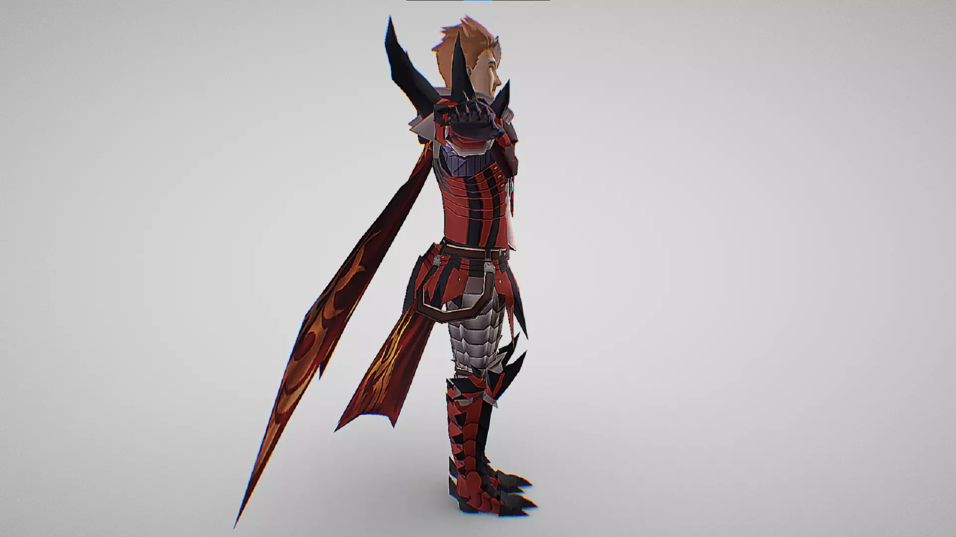 Ryuga - Rathalos Armor Set - Monster Hunter Riders Low-poly 3D model_4