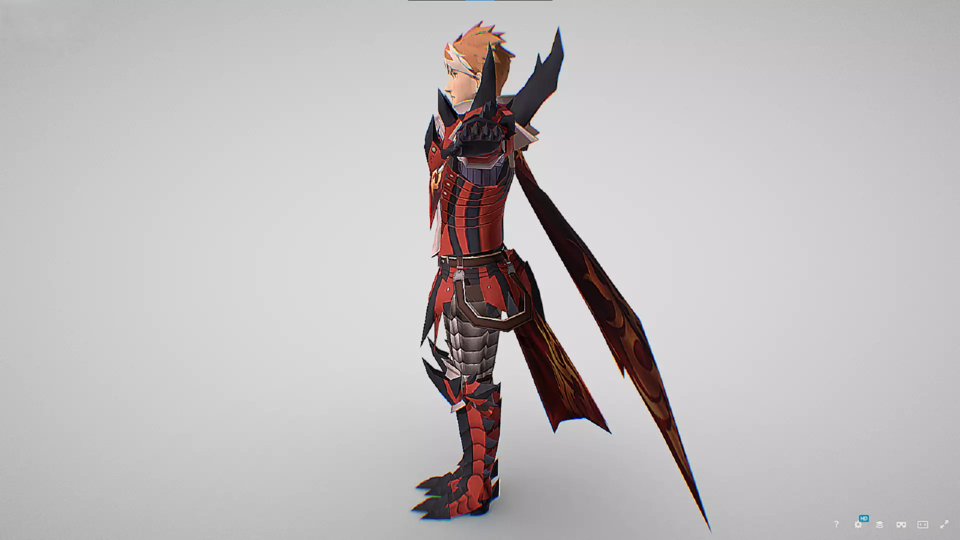 Ryuga - Rathalos Armor Set - Monster Hunter Riders Low-poly 3D model_5