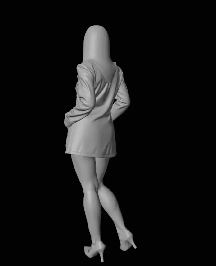 Stylish Female Doctor 3D model_8