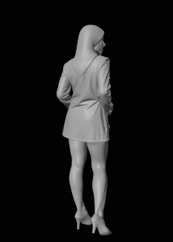 Stylish Female Doctor 3D model_9