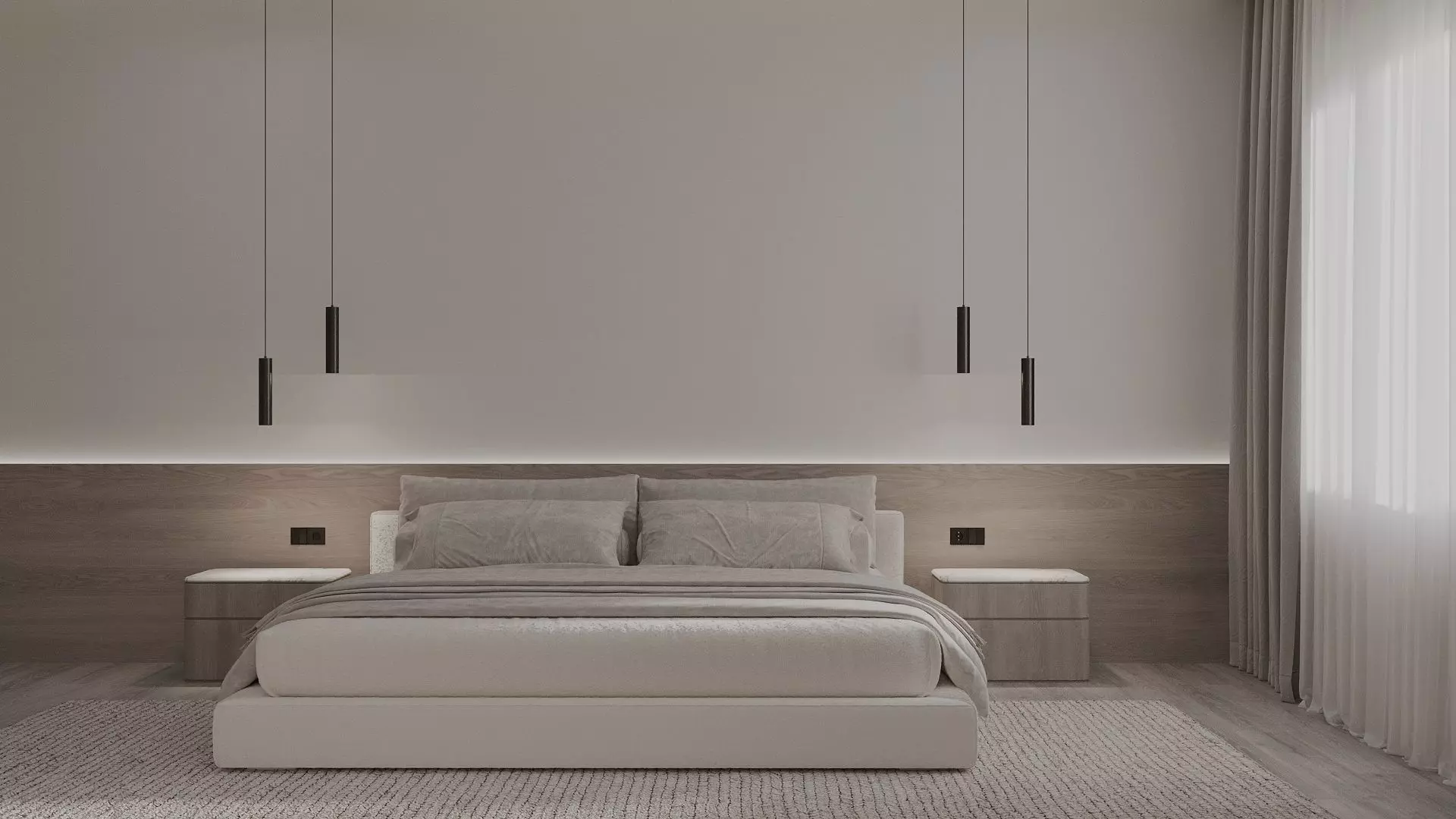 minimalism bedroom 3D model_1