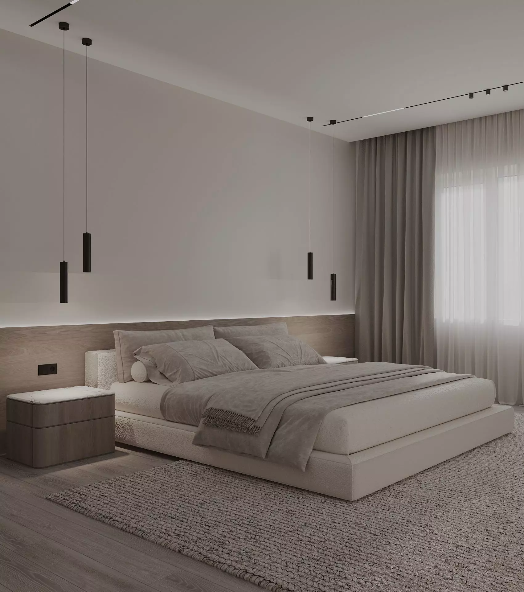 minimalism bedroom 3D model_0