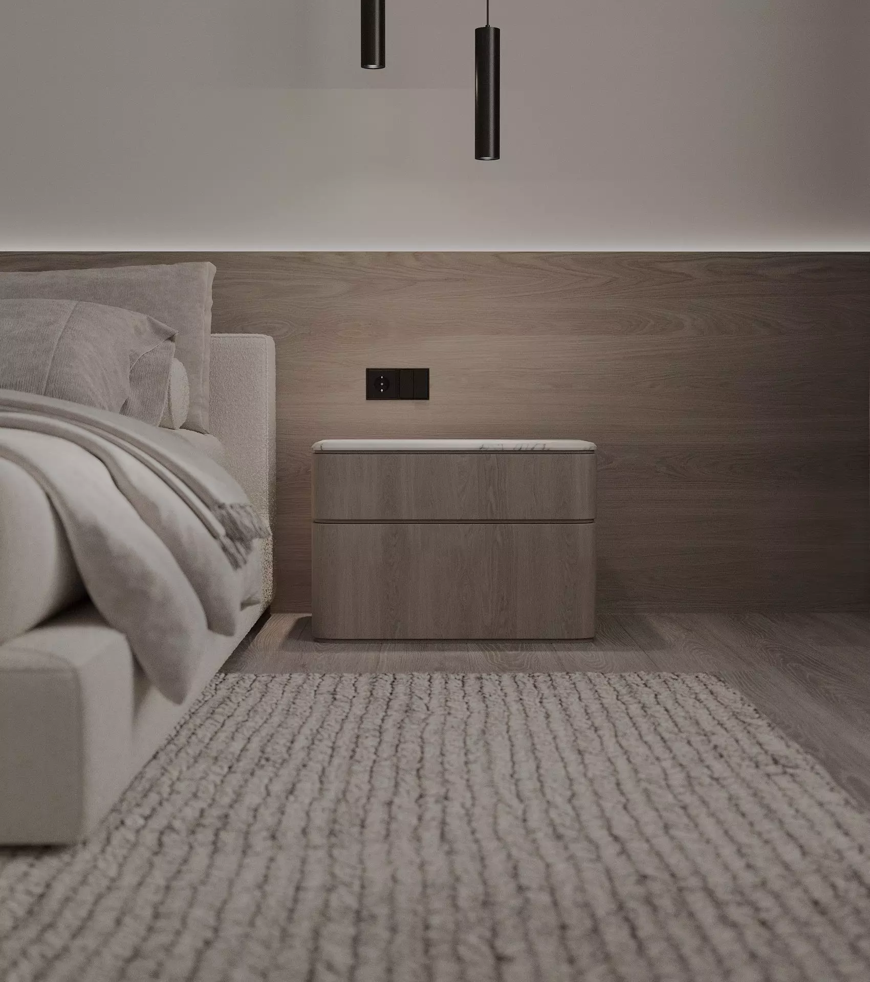 minimalism bedroom 3D model_2