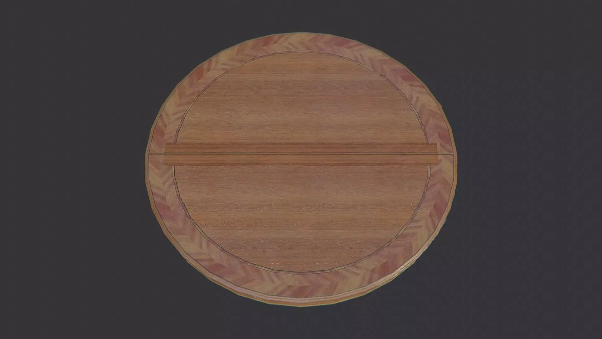 Wood Round Table with Pedestal for Dining Rooms Low-poly 3D model_4