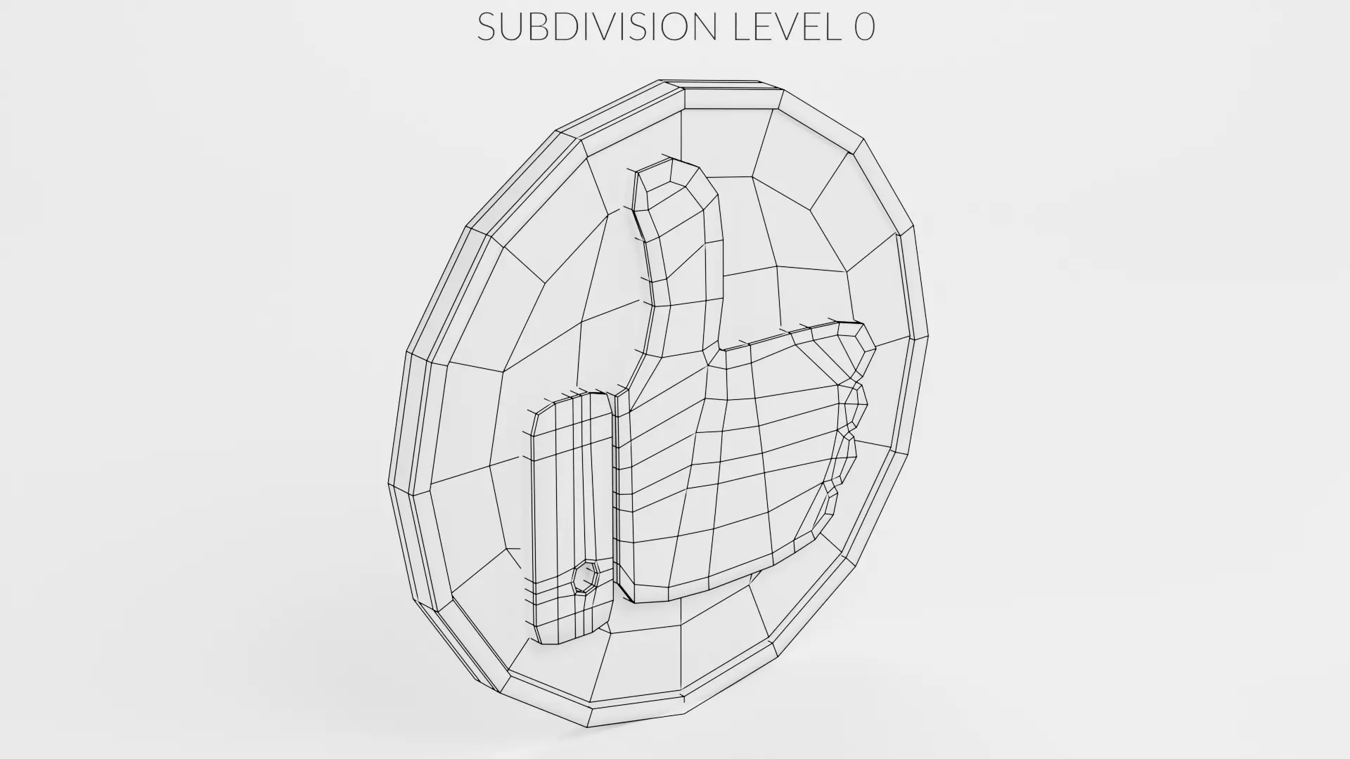 Like Icon - Thumbs Up Button Low-poly 3D model_10