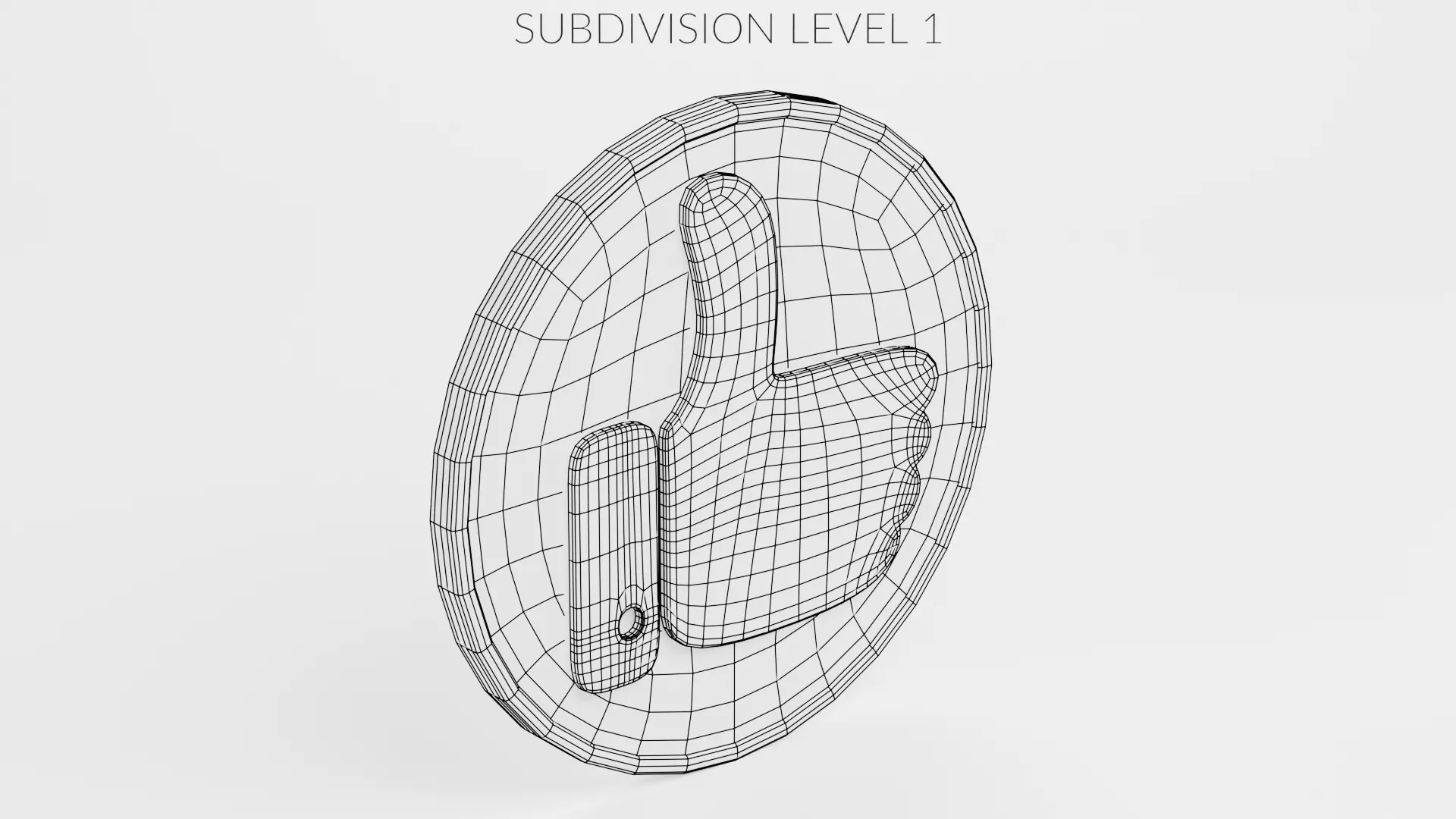 Like Icon - Thumbs Up Button Low-poly 3D model_11