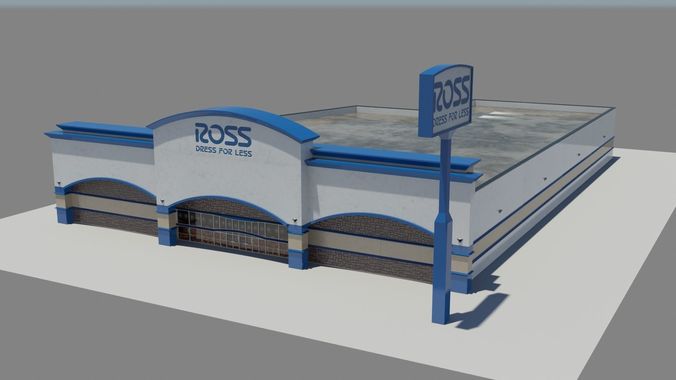 Ross Clothing Department Store Low-poly 3D model