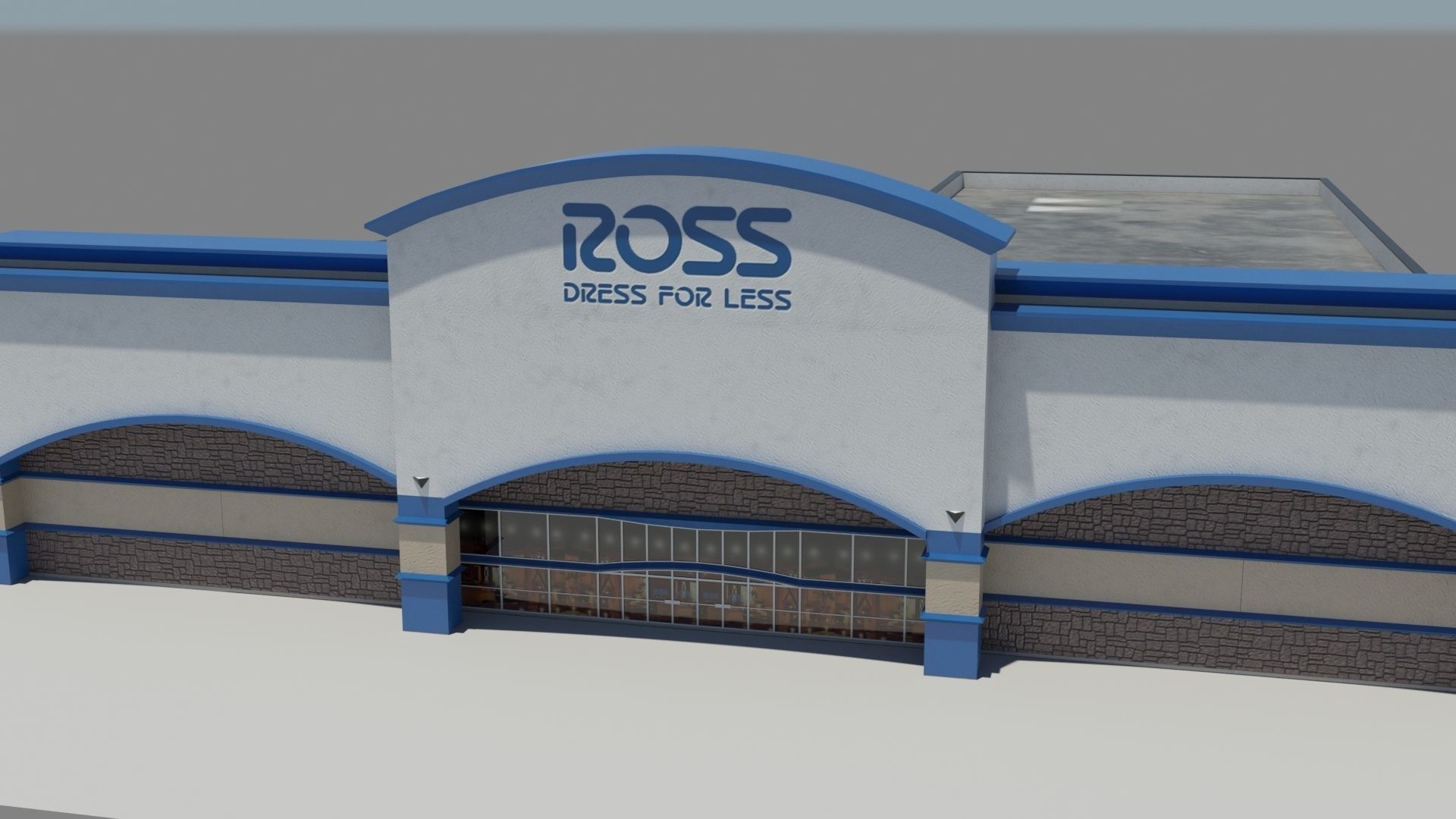 Ross Clothing Department Store Low-poly 3D model_4