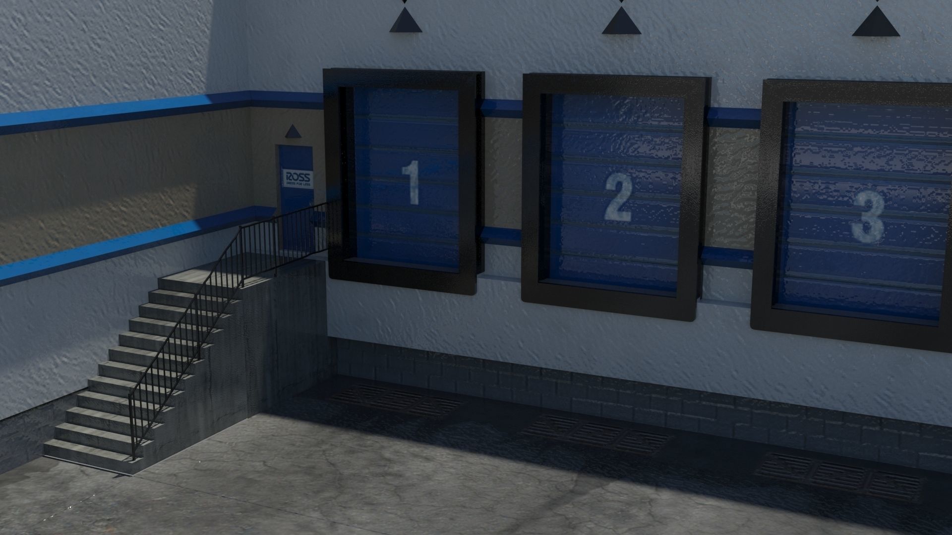 Ross Clothing Department Store Low-poly 3D model_2