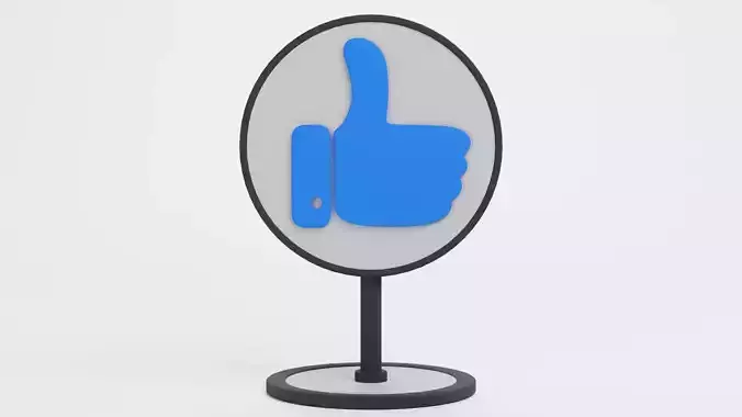 Like Button on Stand - Thumbs Up Icon