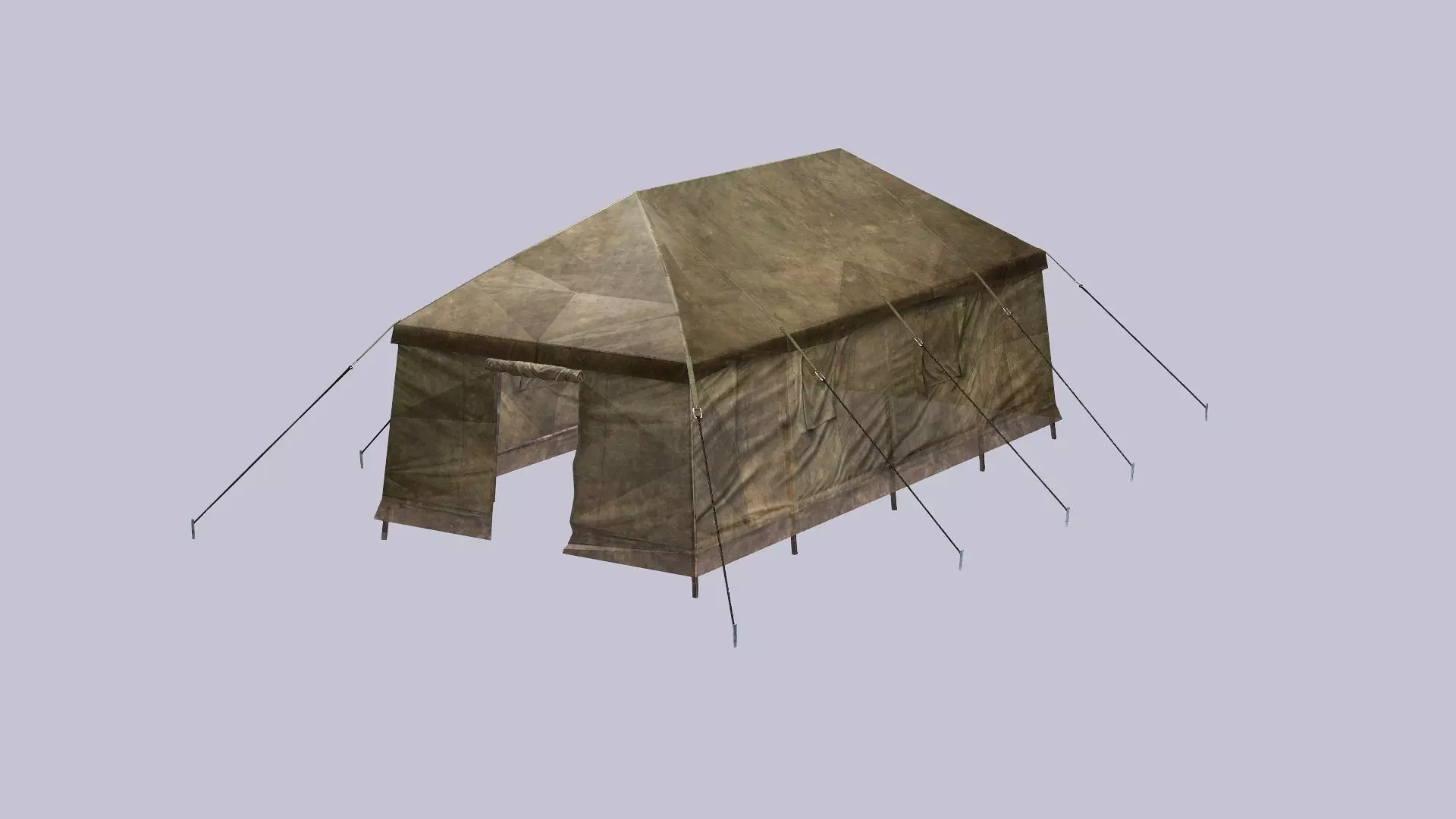 Military Exclusive Blender Tent Set Low Poly 3D Model Low-poly 3D model_5