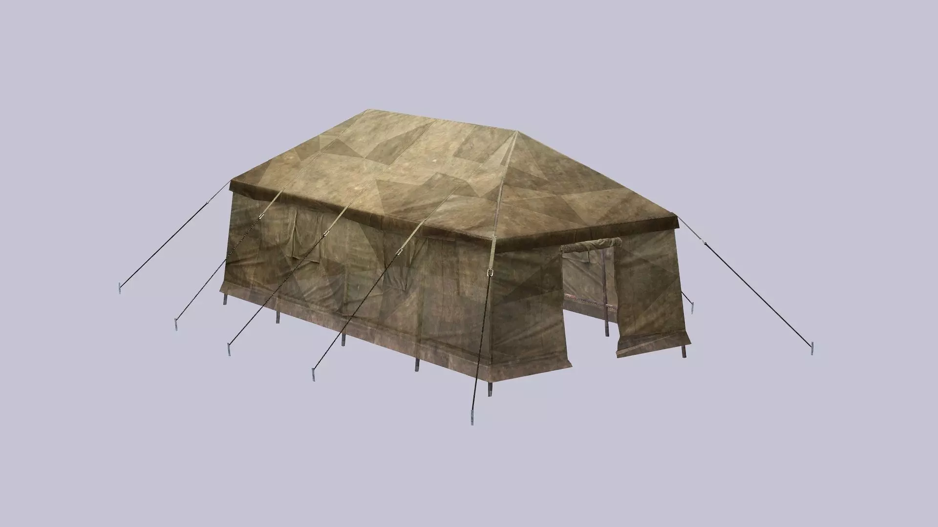 Military Exclusive Blender Tent Set Low Poly 3D Model Low-poly 3D model_15