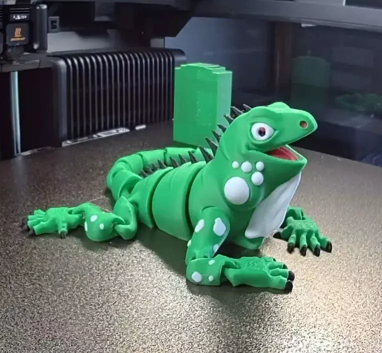 Iguana color stl 3D print model_1