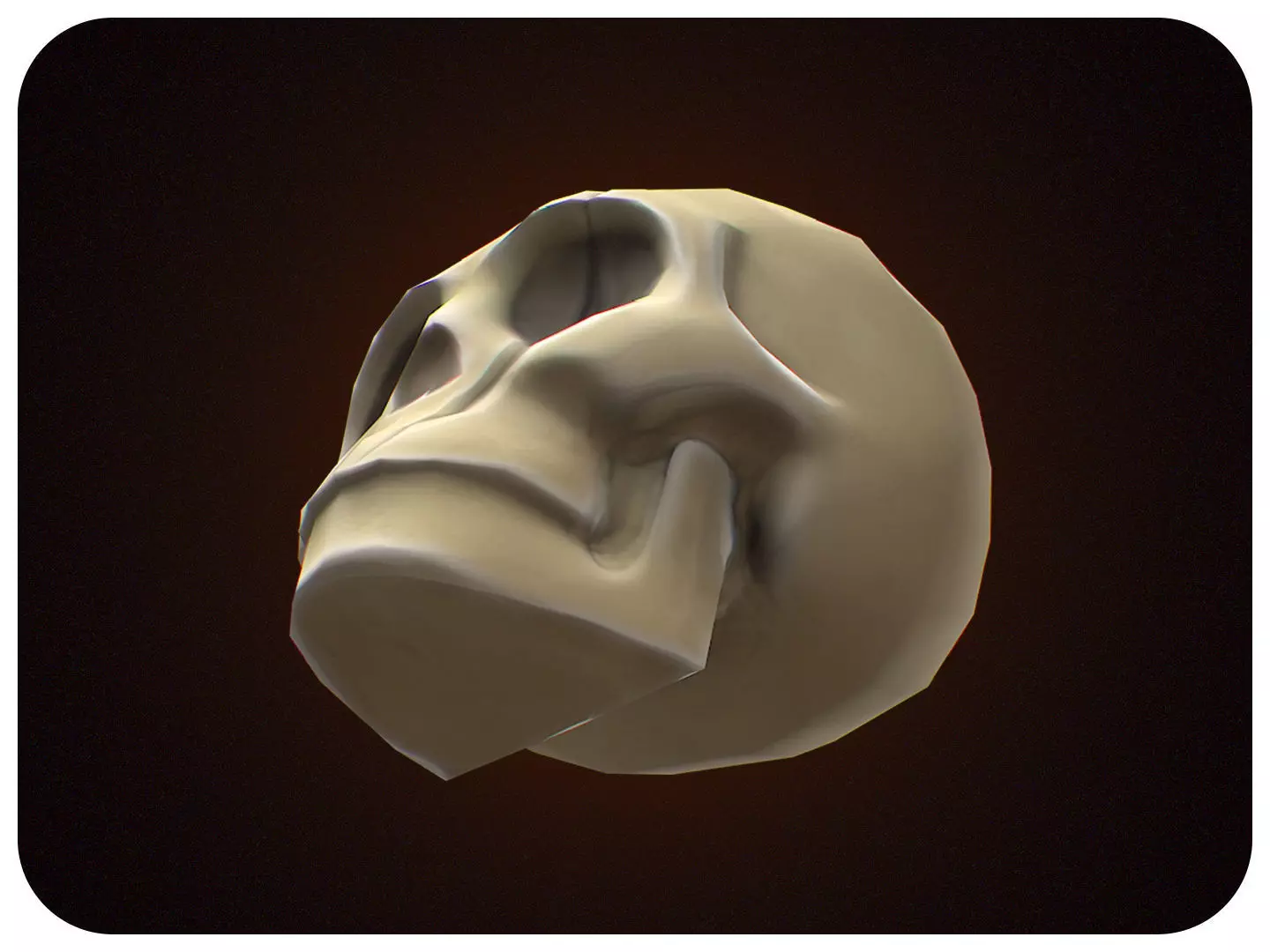 FREE Stylized Skull - Decoration Bone Free low-poly 3D model_6