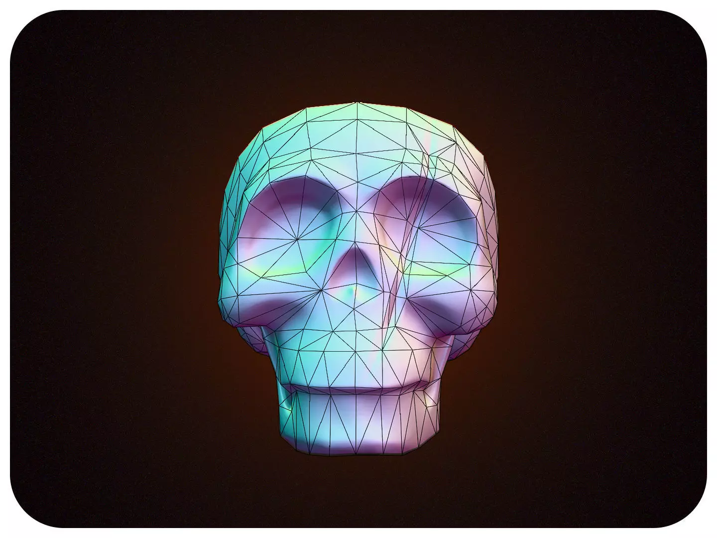 FREE Stylized Skull - Decoration Bone Free low-poly 3D model_7