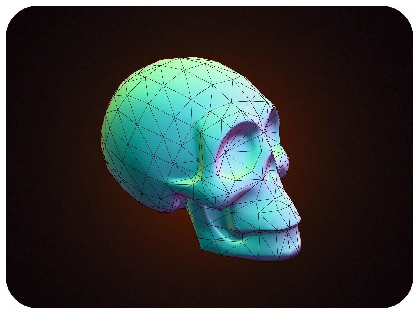 FREE Stylized Skull - Decoration Bone Free low-poly 3D model_9