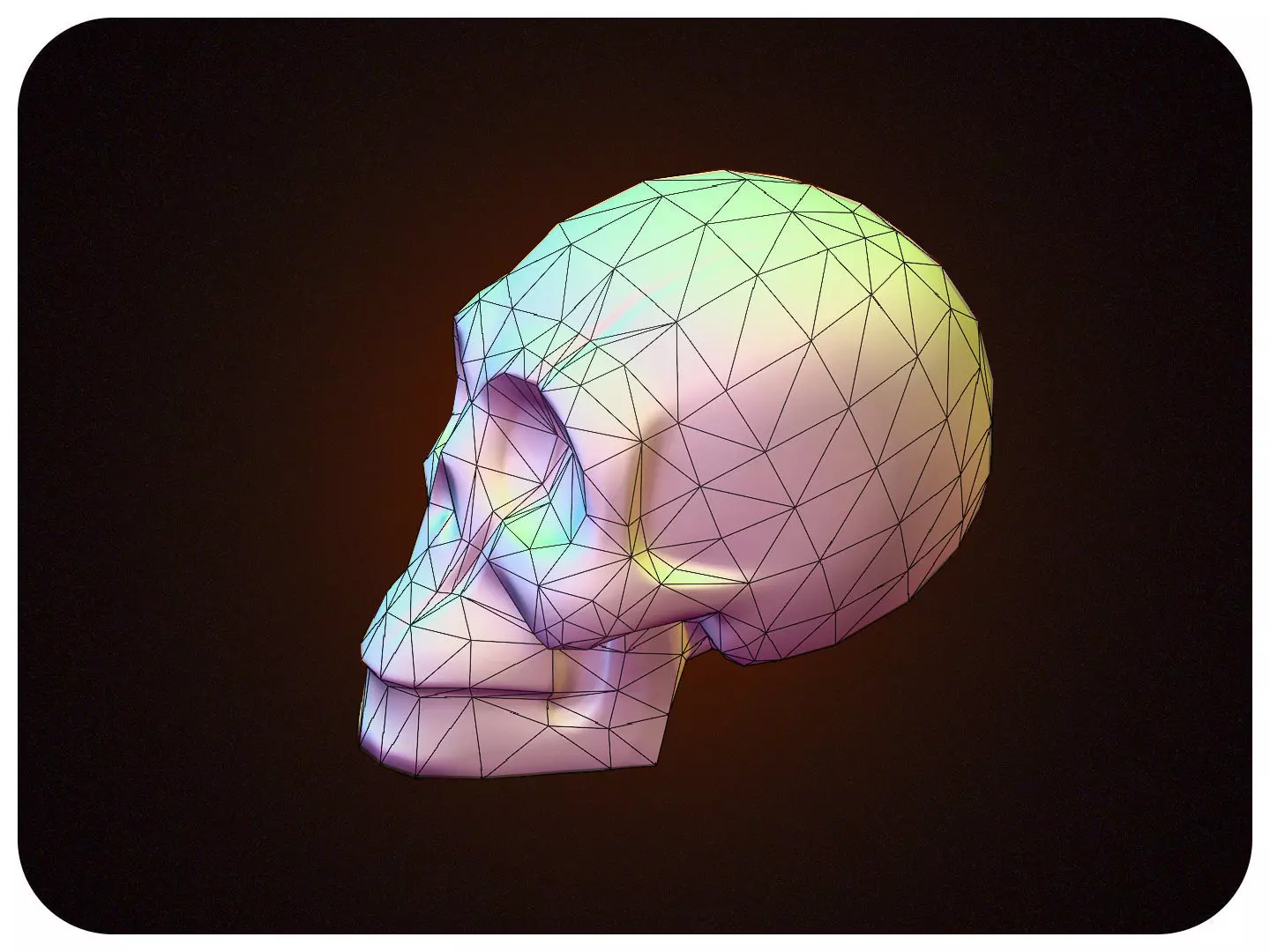FREE Stylized Skull - Decoration Bone Free low-poly 3D model_11