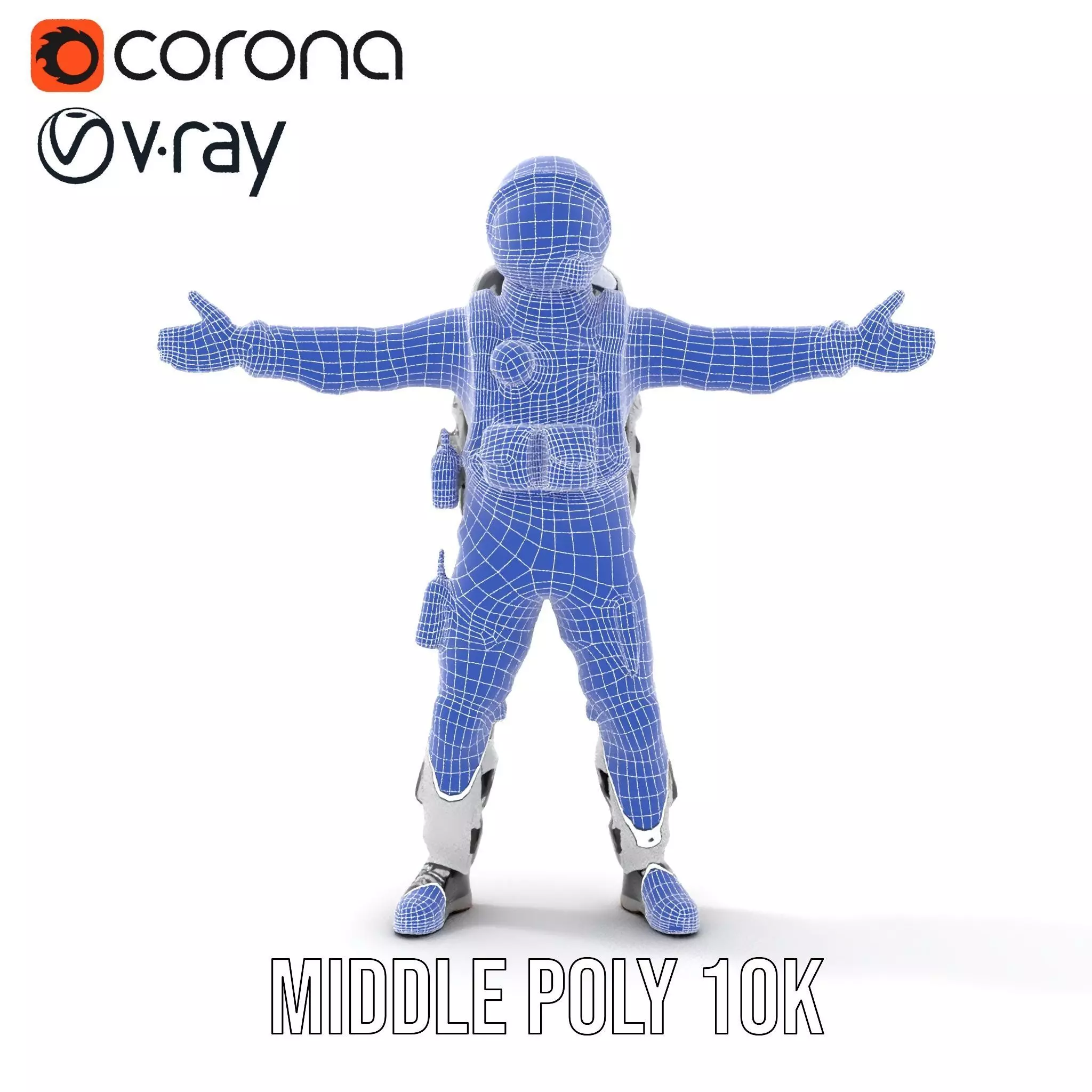 Pristine Astronaut Suit model pack Low-poly 3D model_30