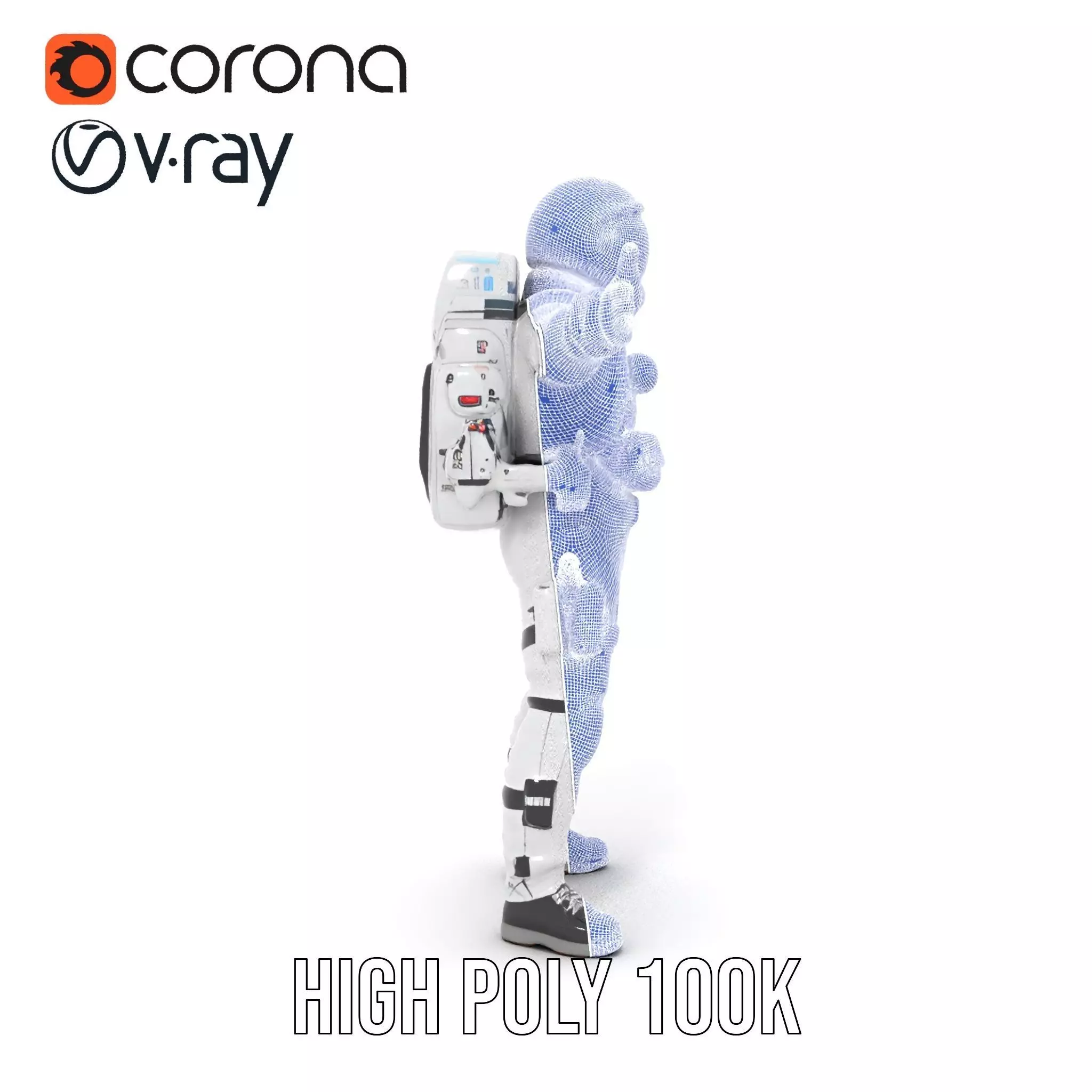 Pristine Astronaut Suit model pack Low-poly 3D model_34
