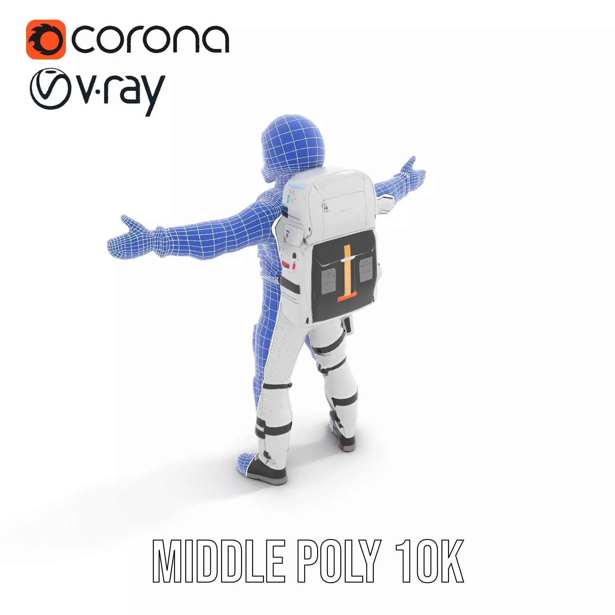 Pristine Astronaut Suit model pack Low-poly 3D model_27