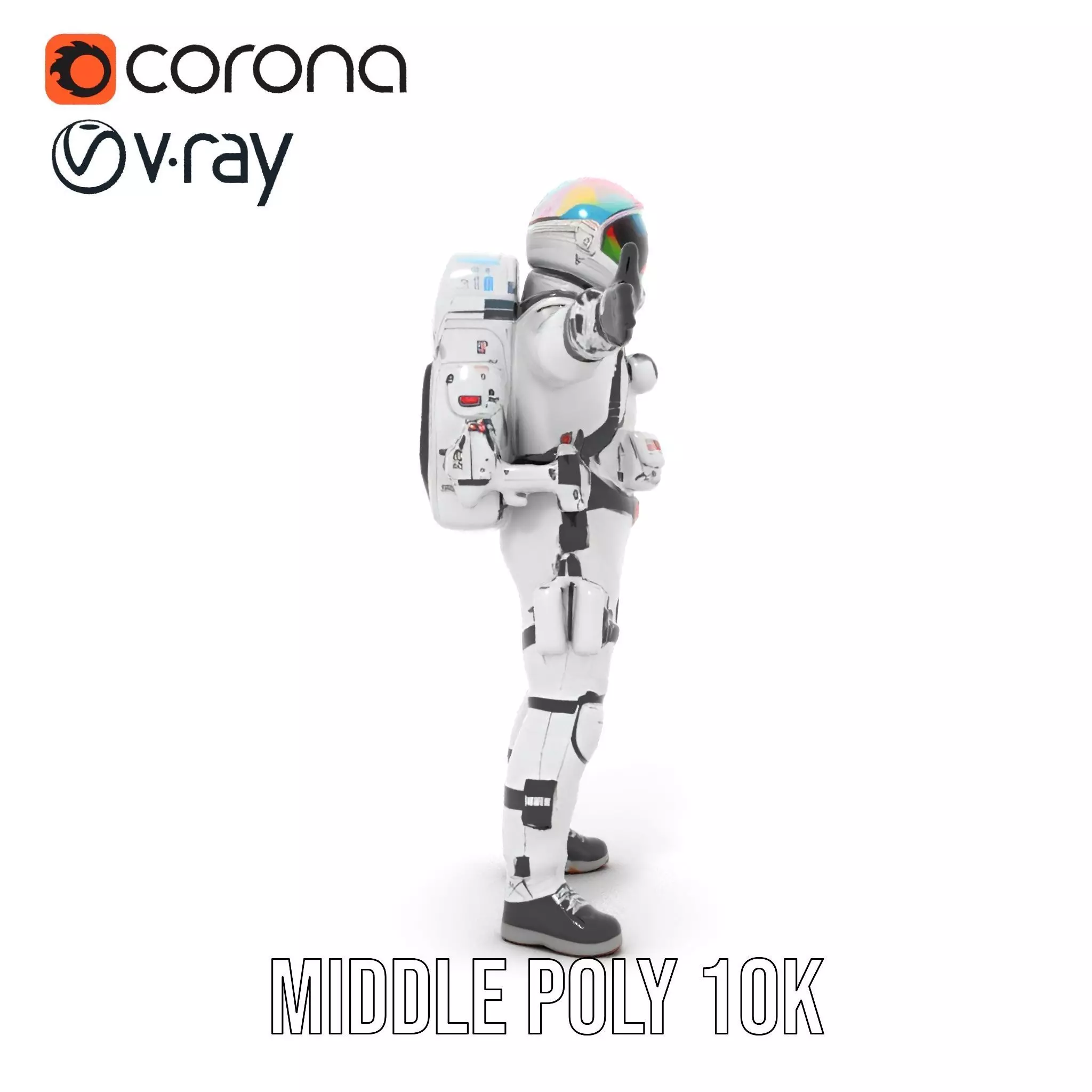 Pristine Astronaut Suit model pack Low-poly 3D model_15