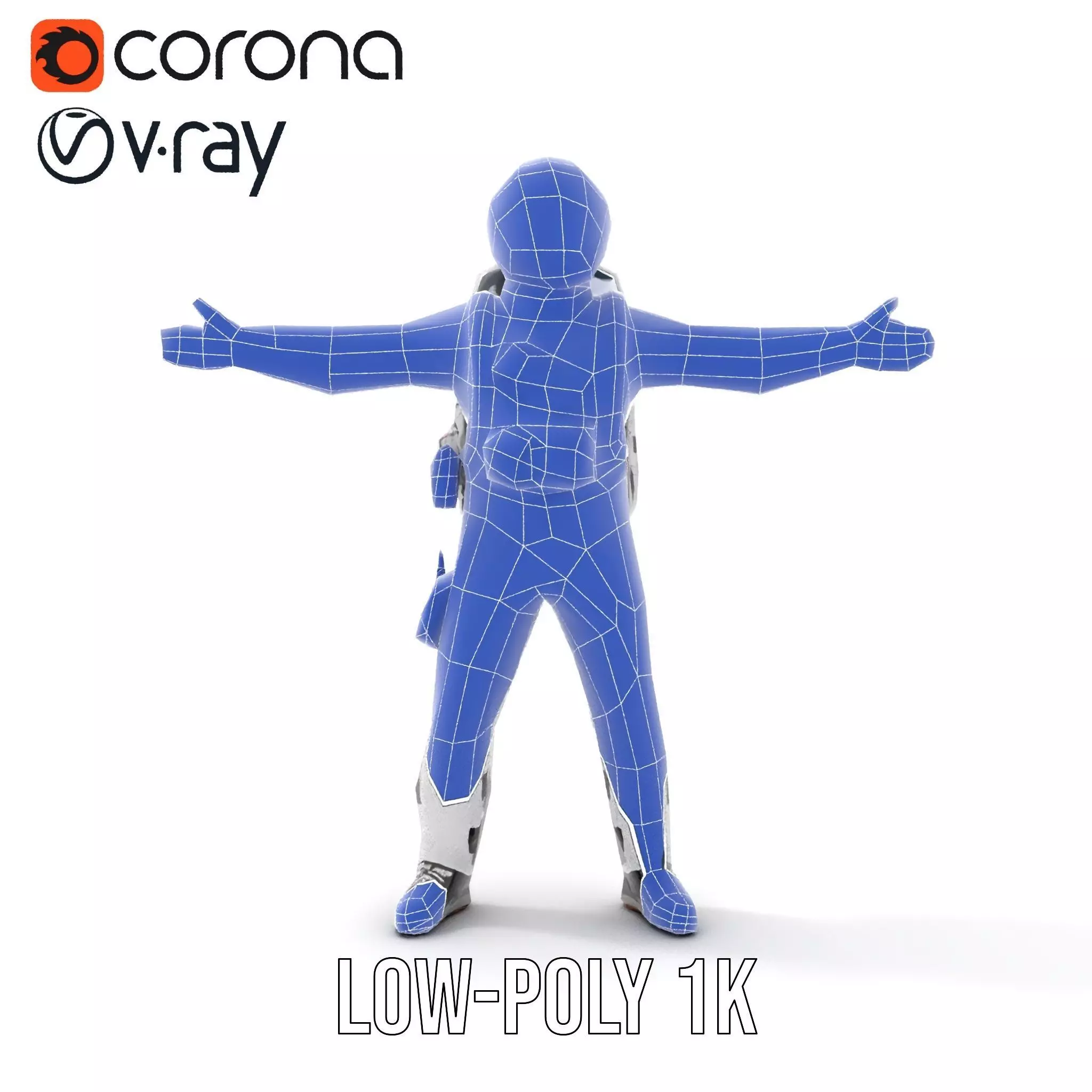 Pristine Astronaut Suit model pack Low-poly 3D model_16