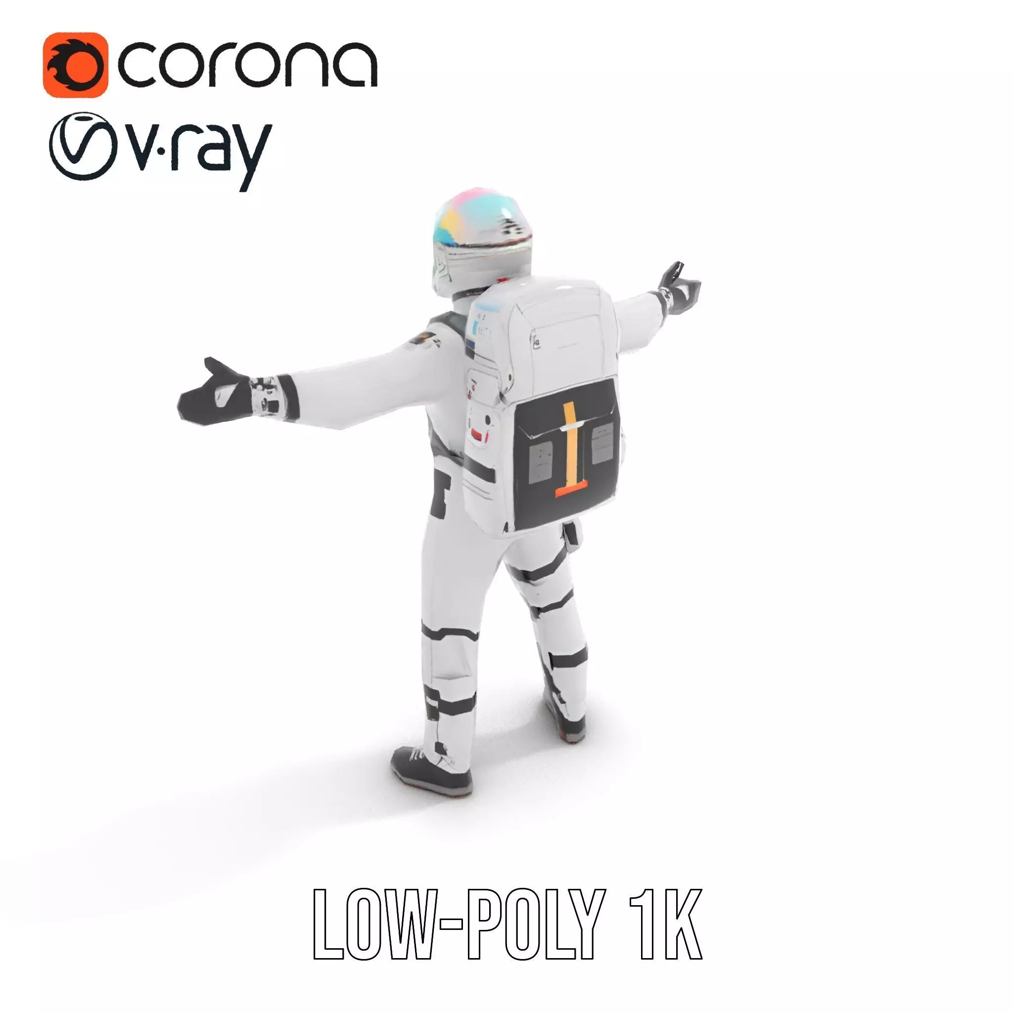 Pristine Astronaut Suit model pack Low-poly 3D model_14