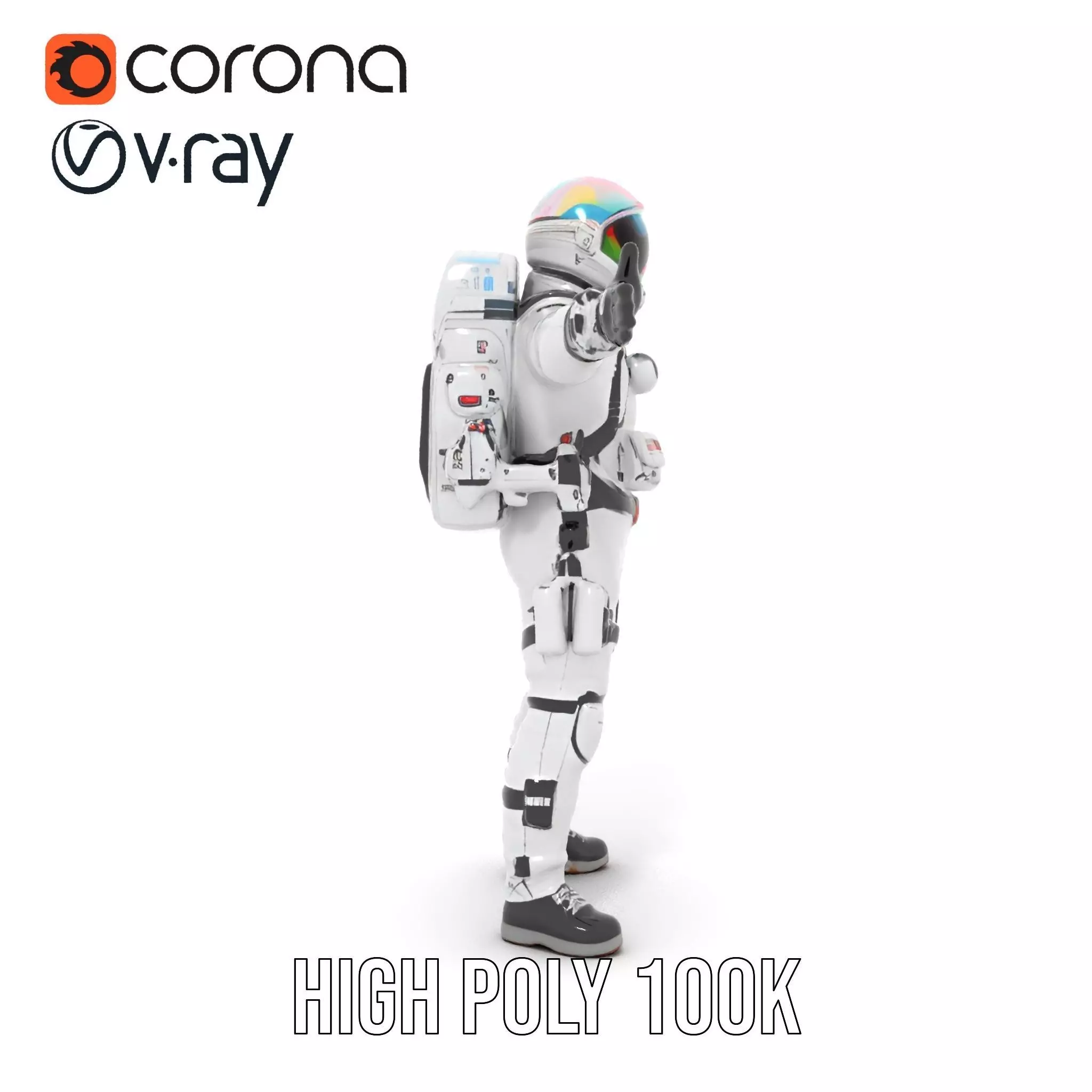 Pristine Astronaut Suit model pack Low-poly 3D model_26
