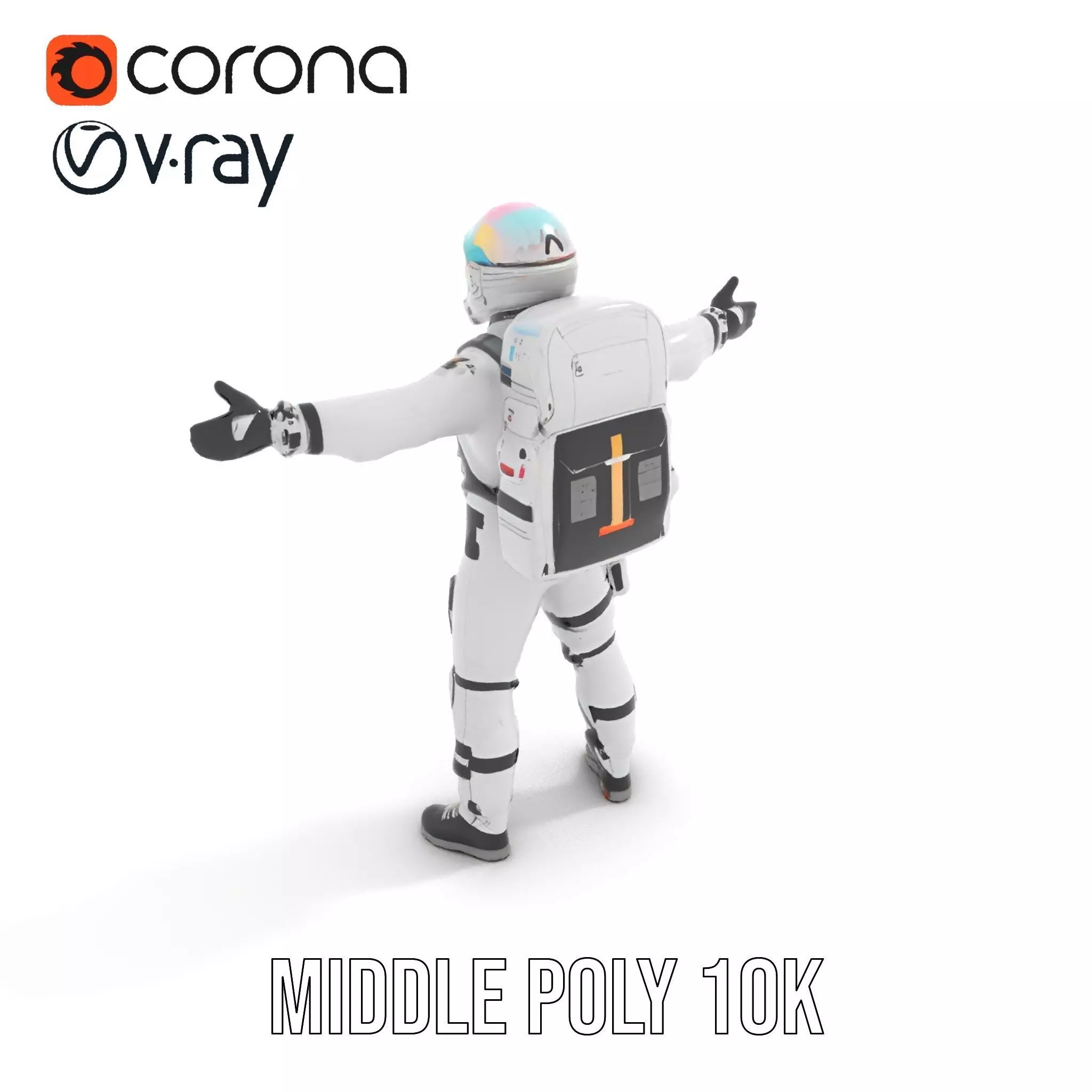 Pristine Astronaut Suit model pack Low-poly 3D model_5