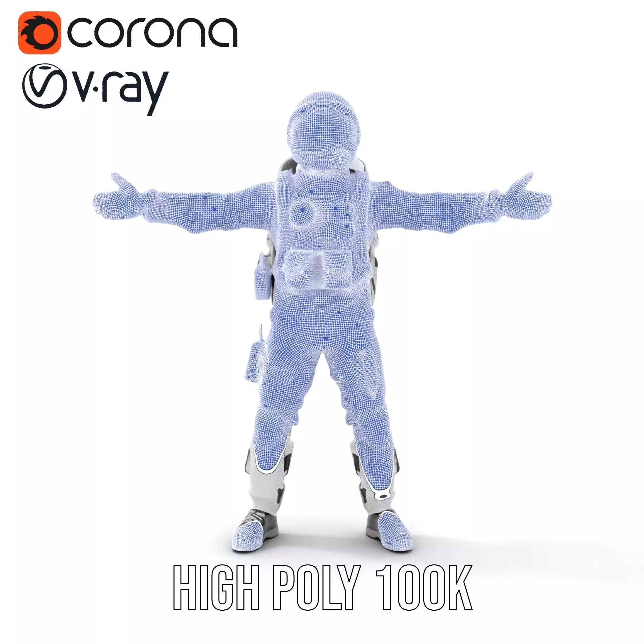 Pristine Astronaut Suit model pack Low-poly 3D model_32