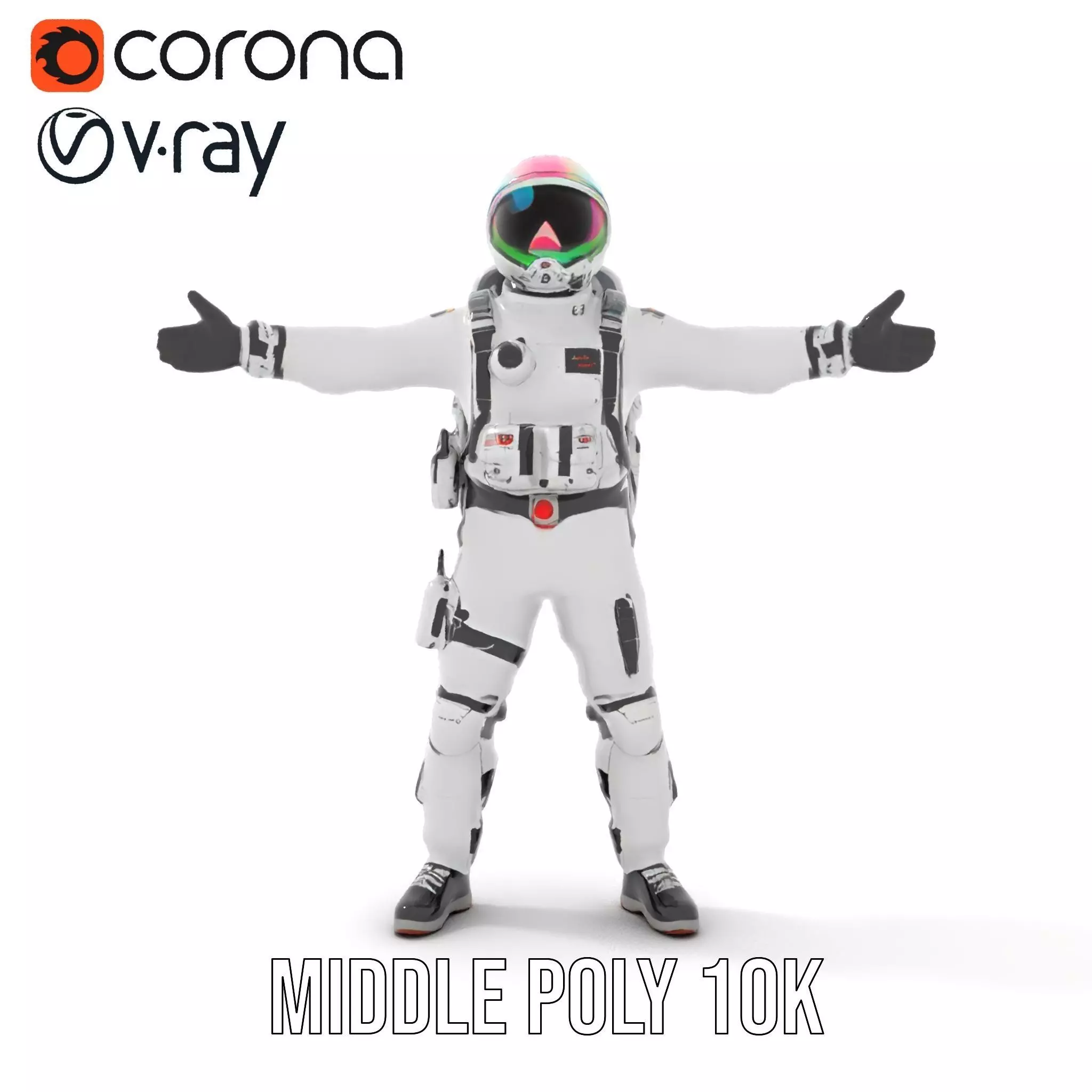 Pristine Astronaut Suit model pack Low-poly 3D model_13