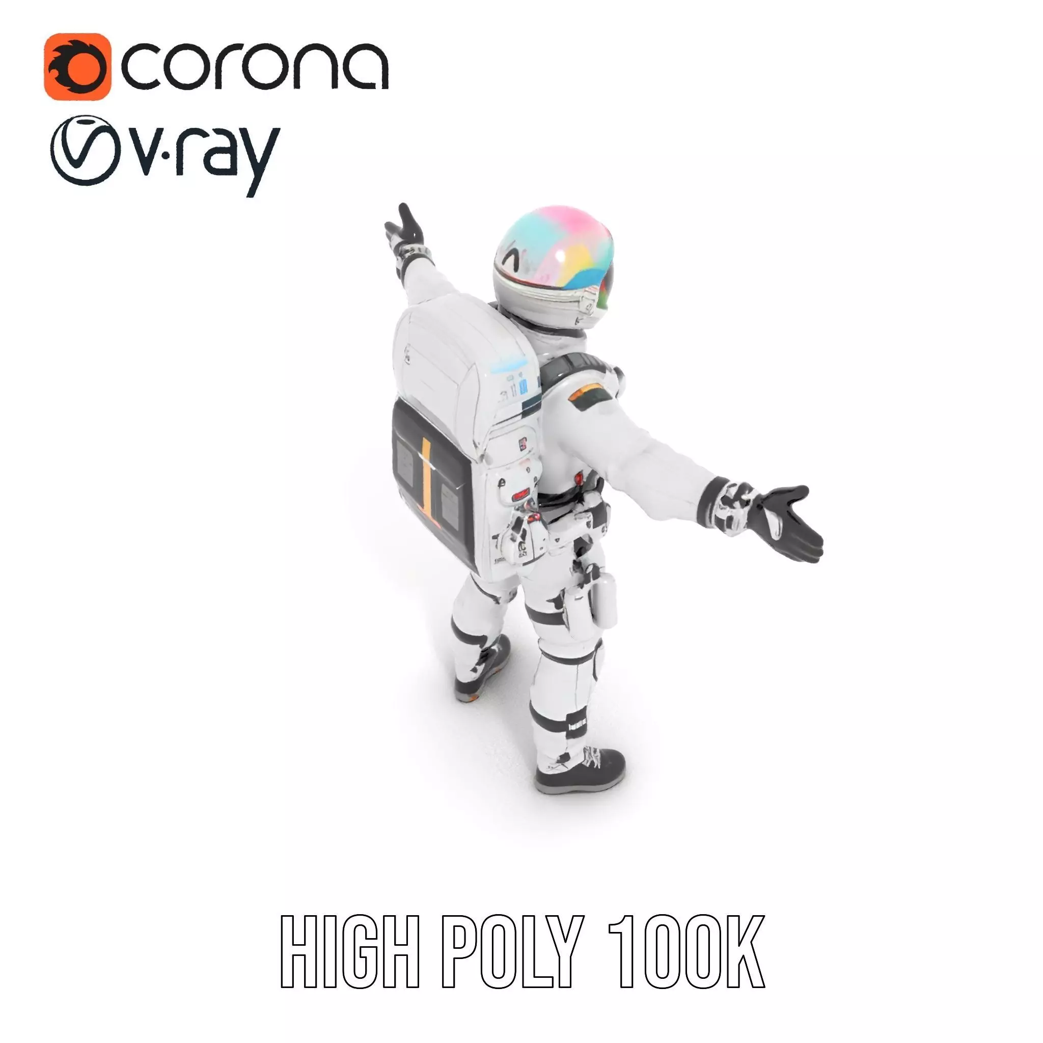 Pristine Astronaut Suit model pack Low-poly 3D model_23