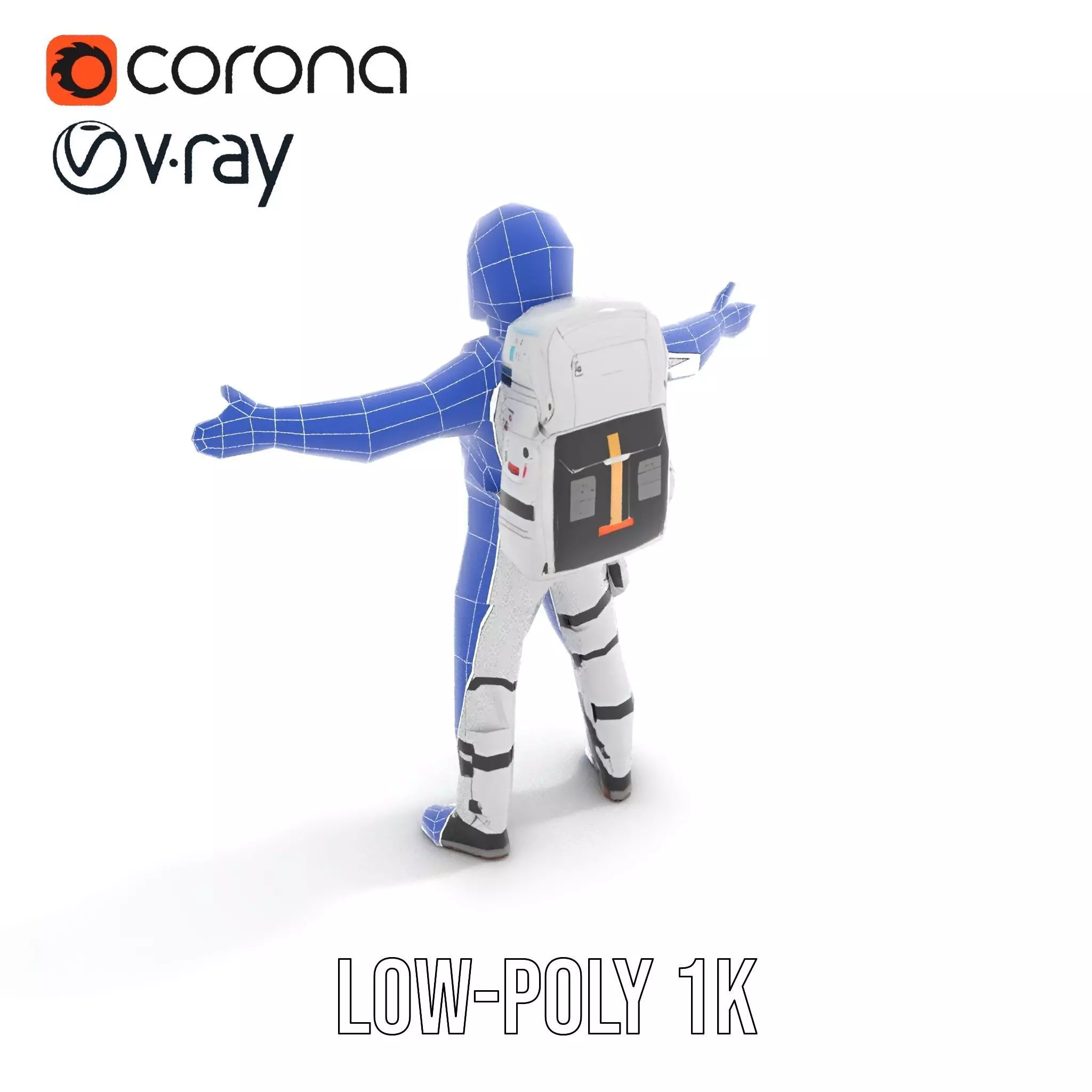 Pristine Astronaut Suit model pack Low-poly 3D model_25