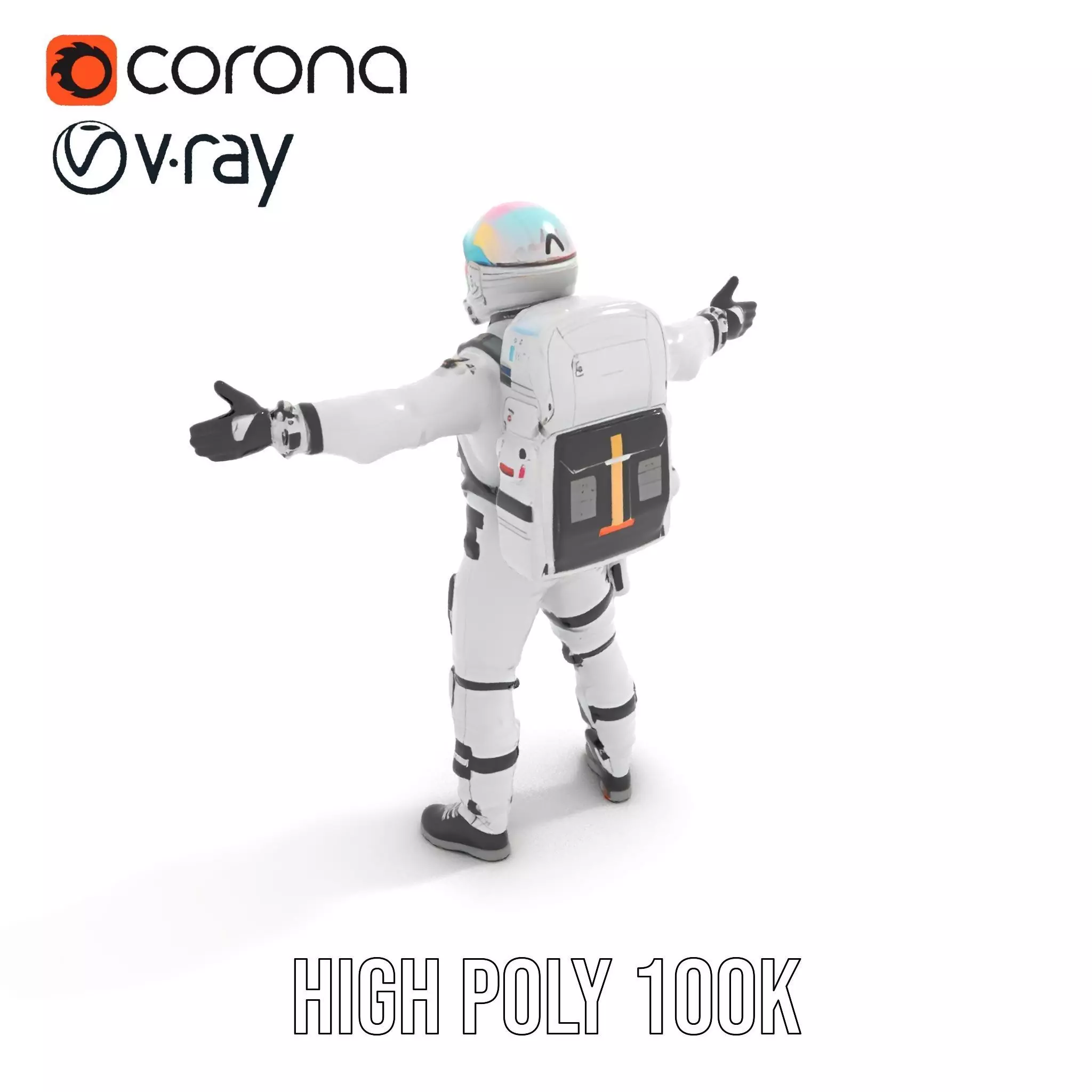 Pristine Astronaut Suit model pack Low-poly 3D model_17