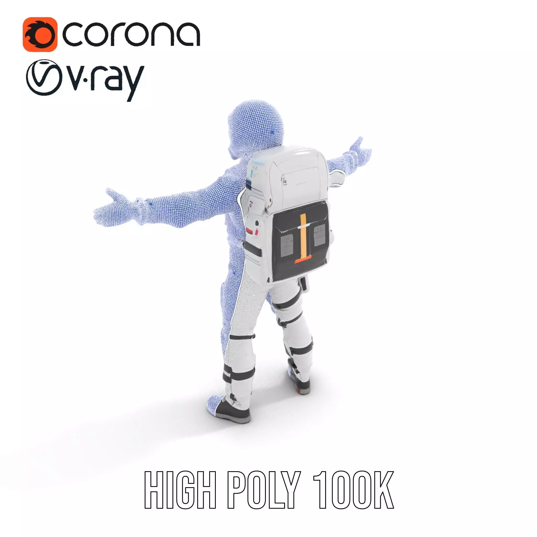 Pristine Astronaut Suit model pack Low-poly 3D model_29