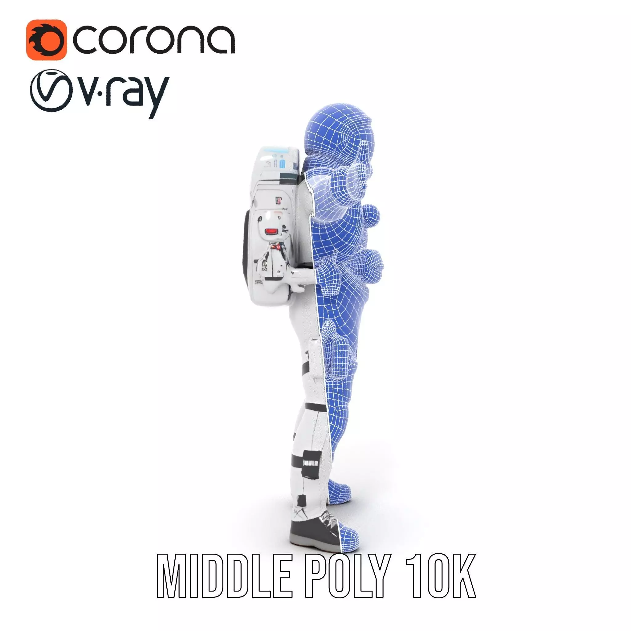 Pristine Astronaut Suit model pack Low-poly 3D model_21