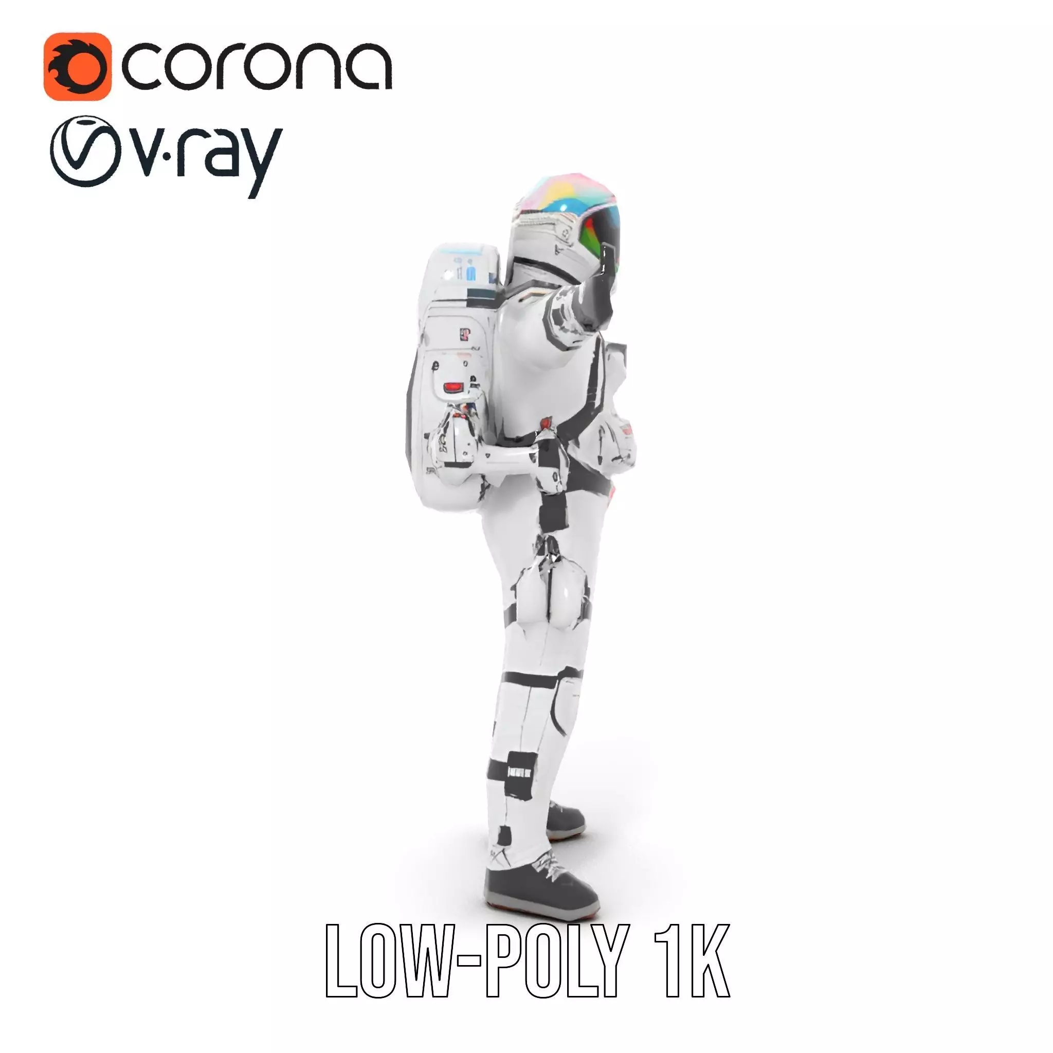 Pristine Astronaut Suit model pack Low-poly 3D model_19