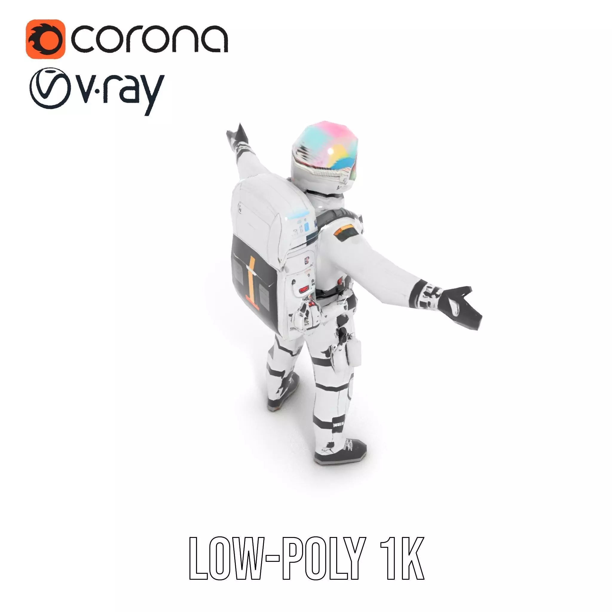 Pristine Astronaut Suit model pack Low-poly 3D model_12