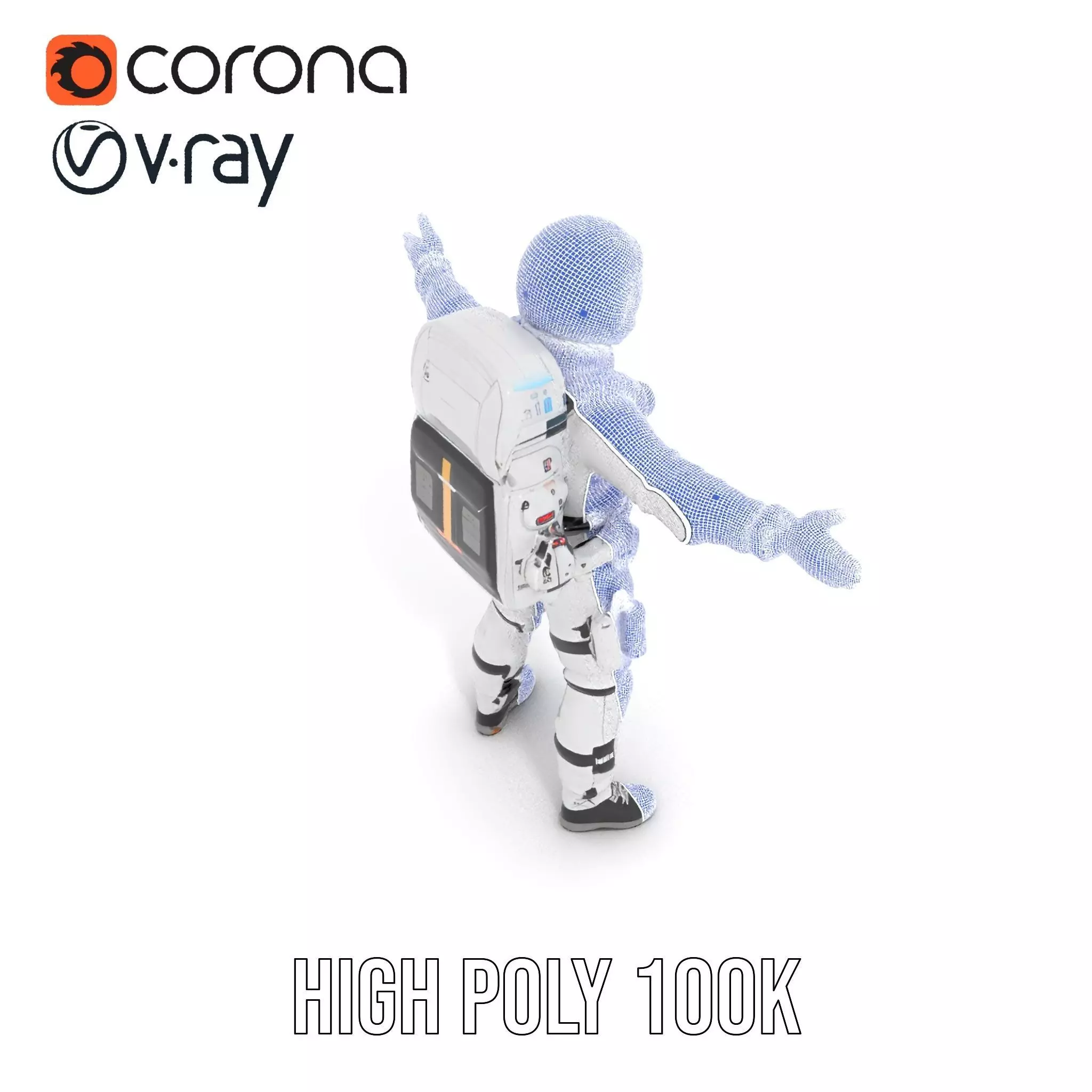 Pristine Astronaut Suit model pack Low-poly 3D model_33