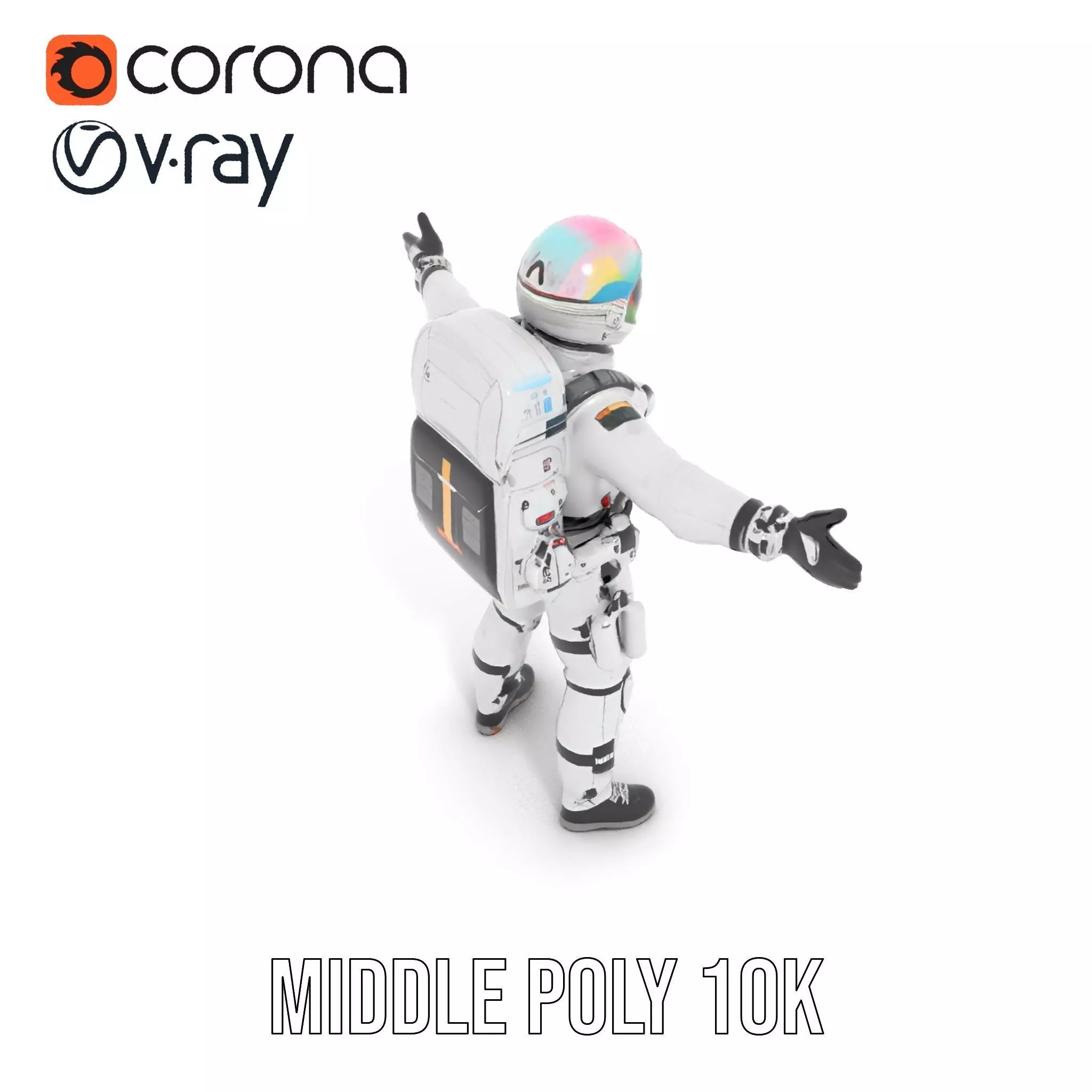 Pristine Astronaut Suit model pack Low-poly 3D model_11