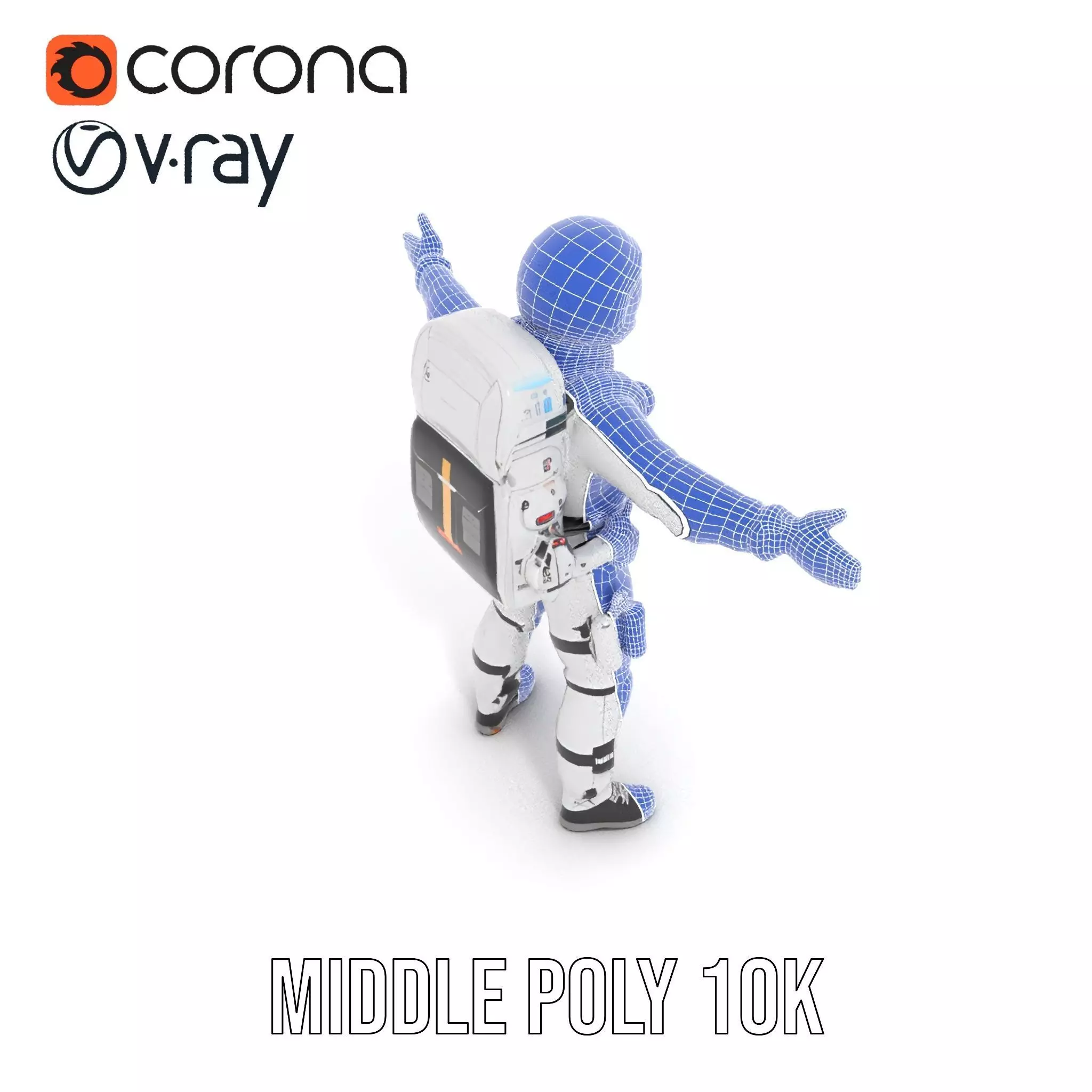 Pristine Astronaut Suit model pack Low-poly 3D model_18
