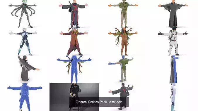 Ethereal Entities Pack 3D Model Collection Ethereal Entities Pack 3D Model Collection